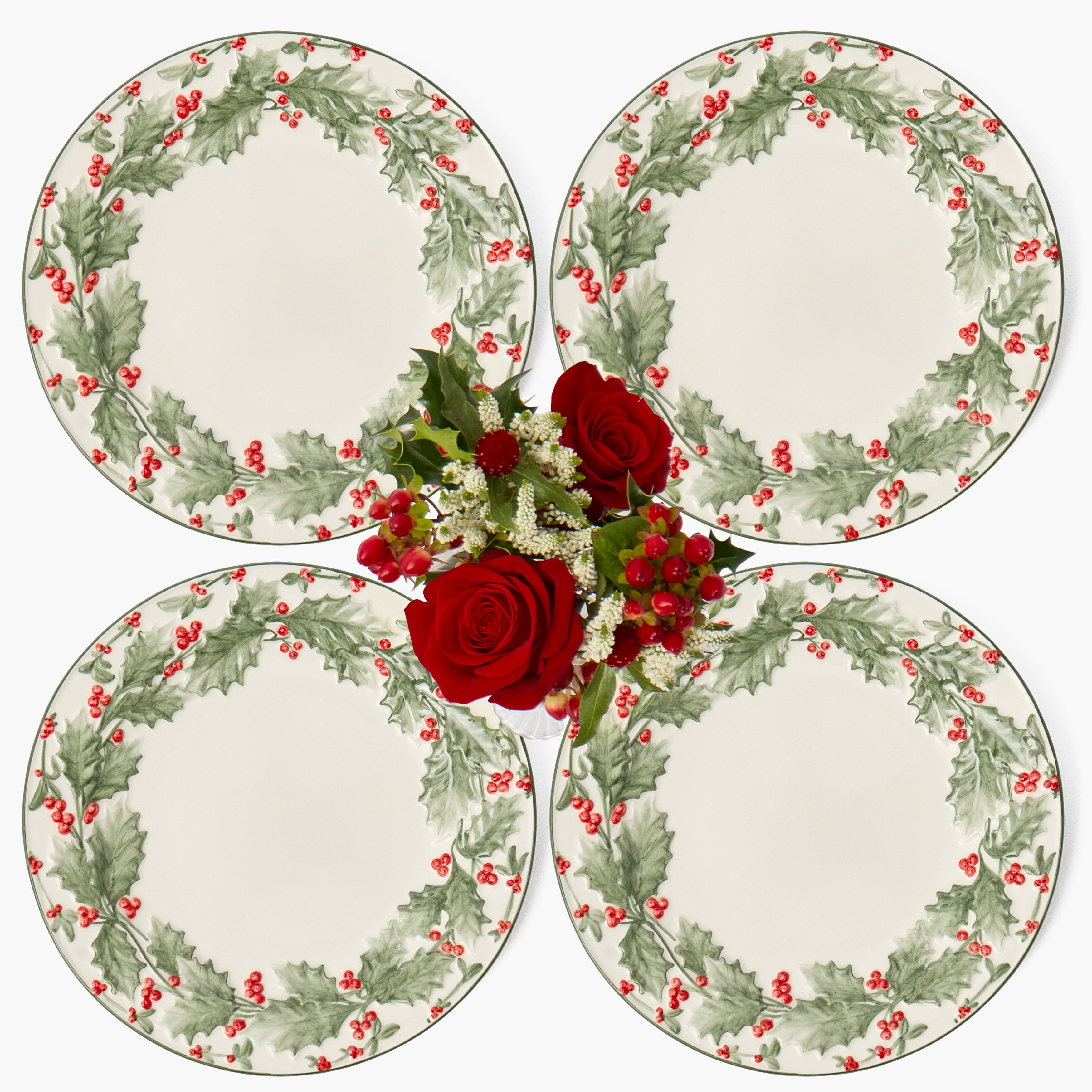 Holly Dinner Plates (Set of 4)