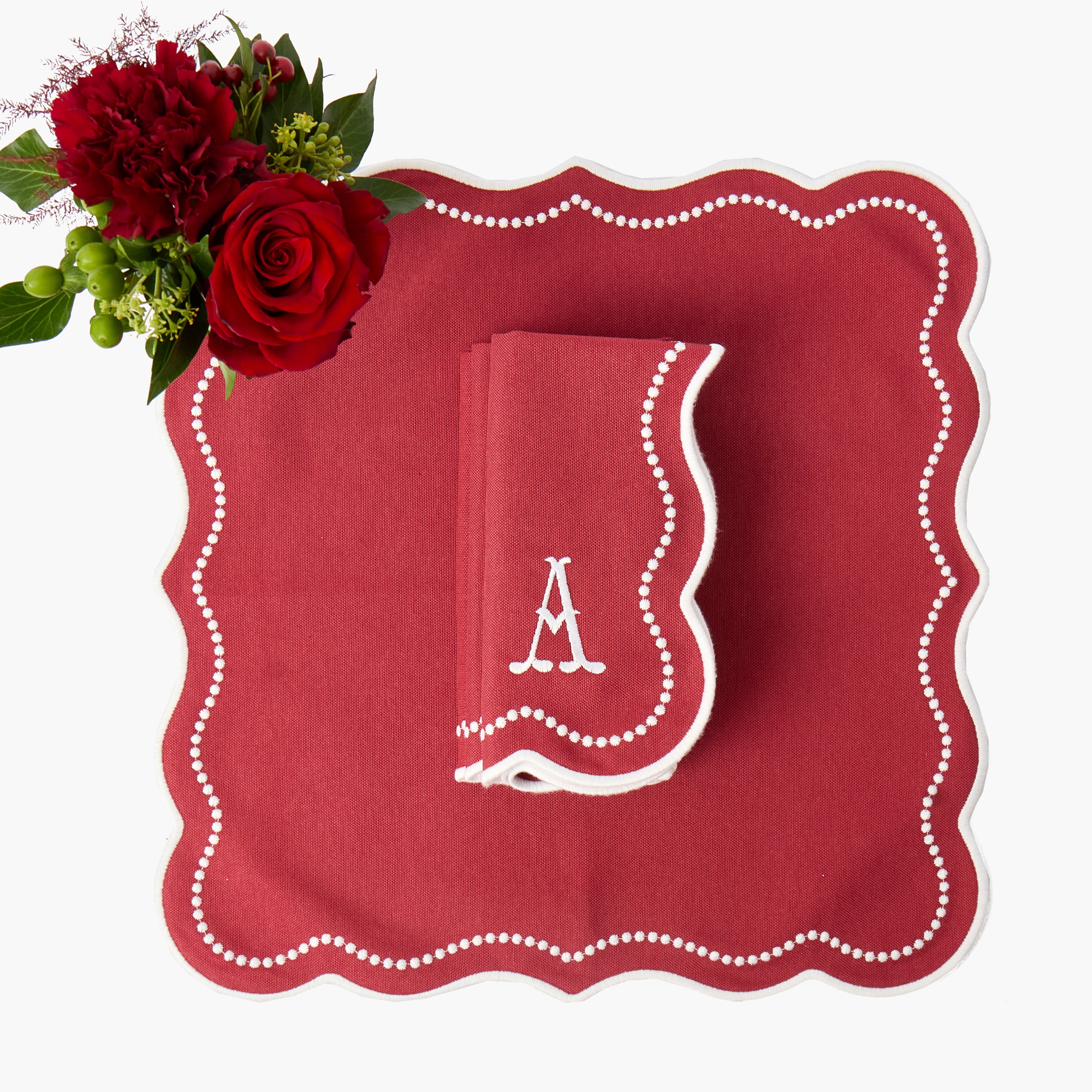 Red Berry Phoebe Napkins (Set of 4)