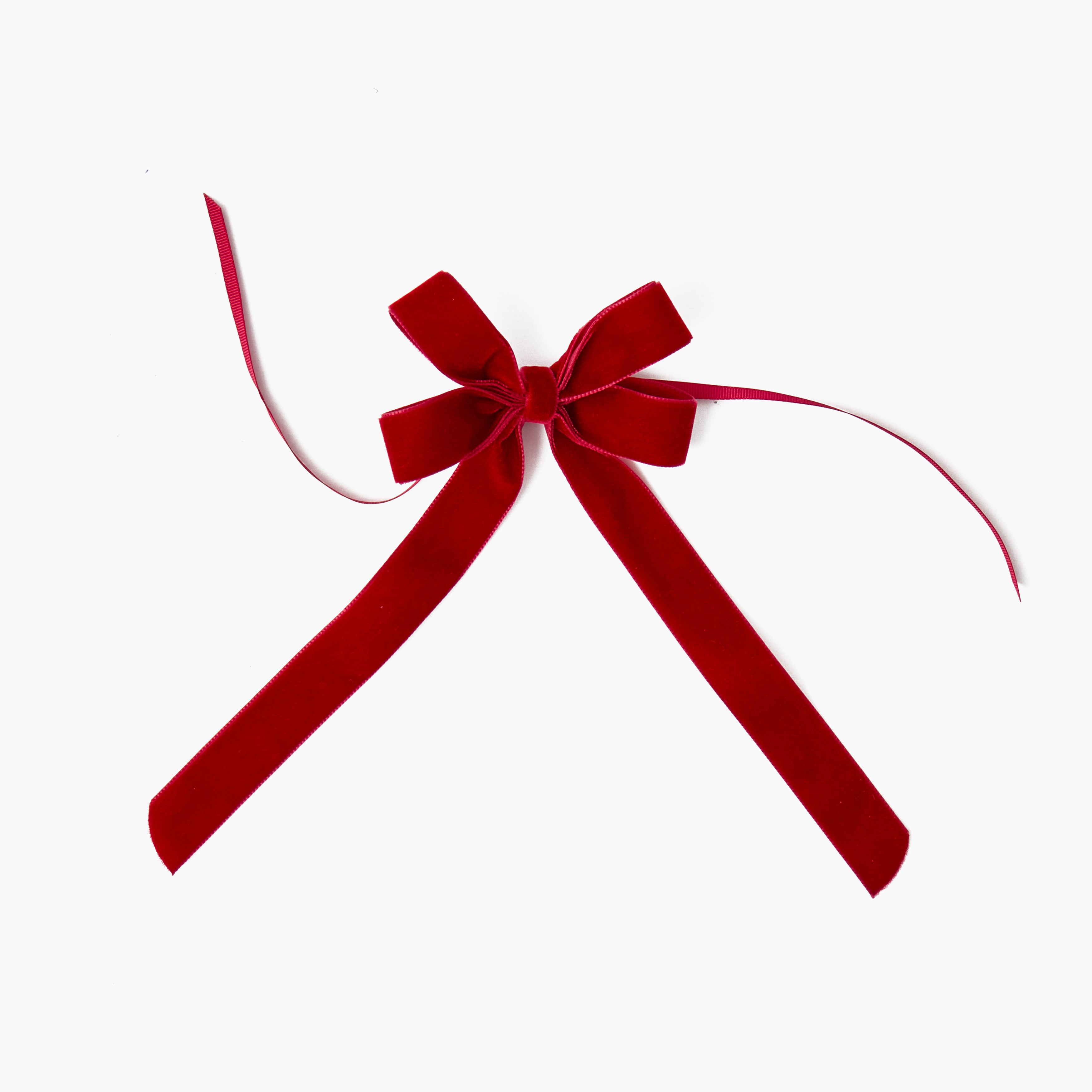 Ruby Red Velvet Double Bows (Set of 4) - 20cm