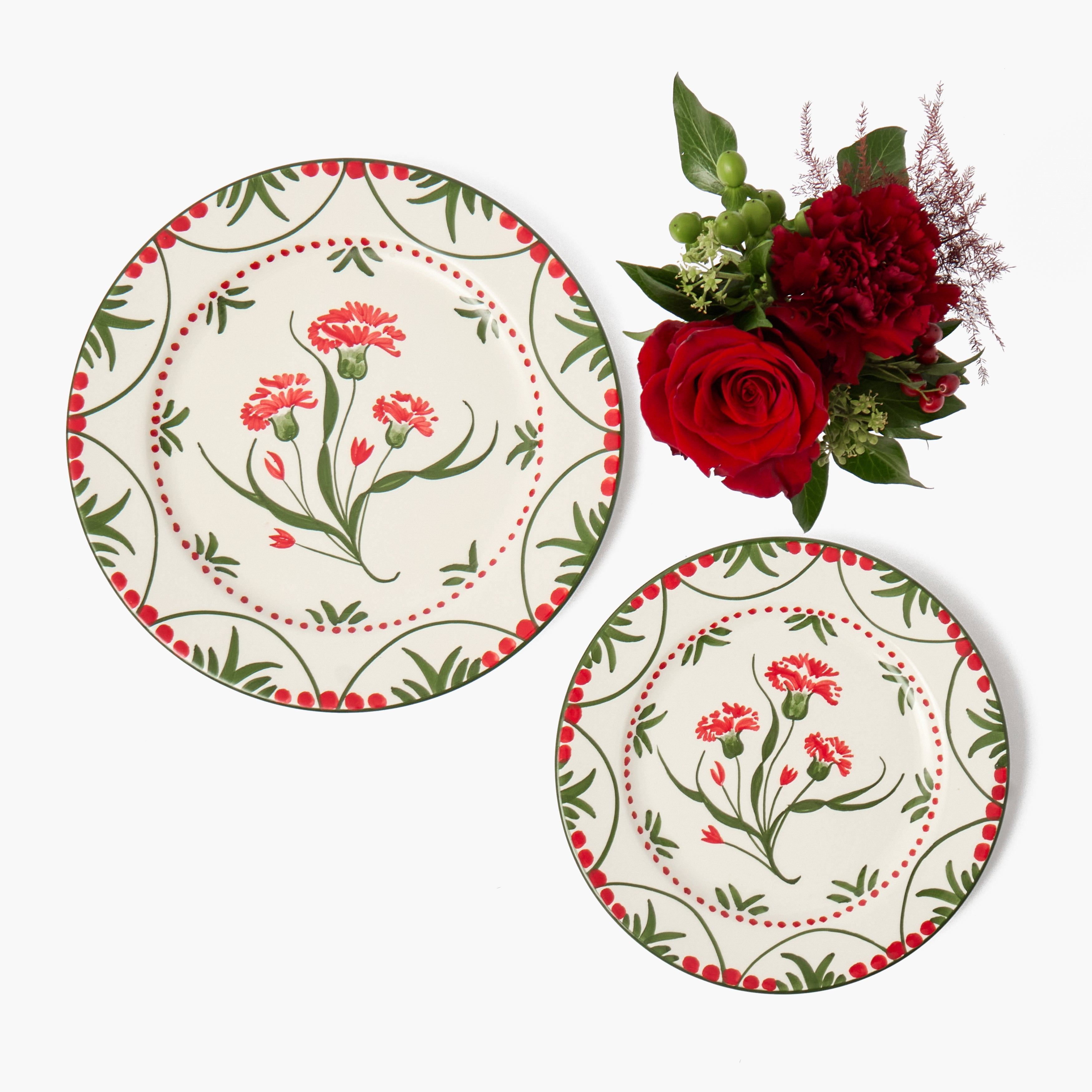 Red & Green Santa Kristina Starter Plate