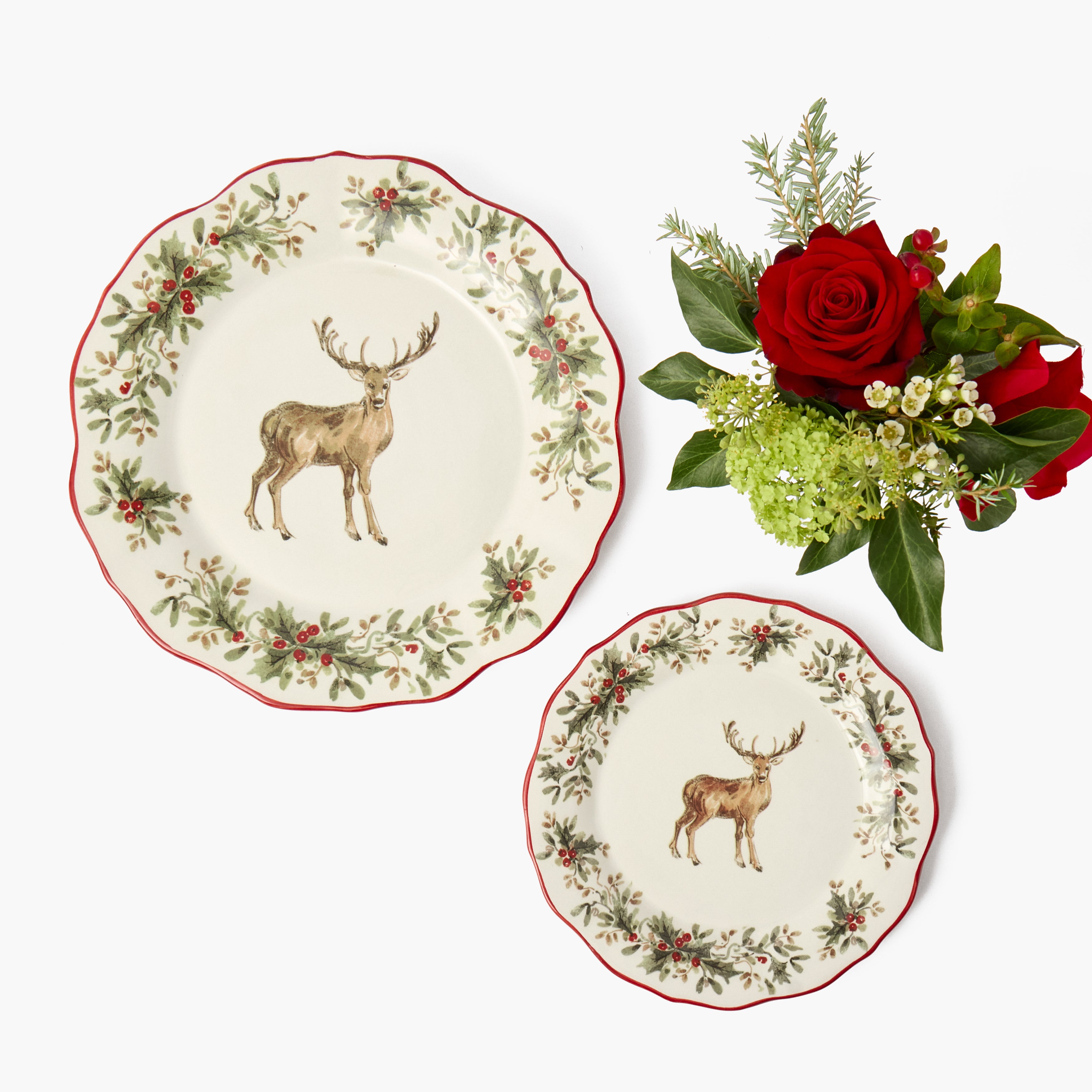 Stag & Holly Garland Starter Plate