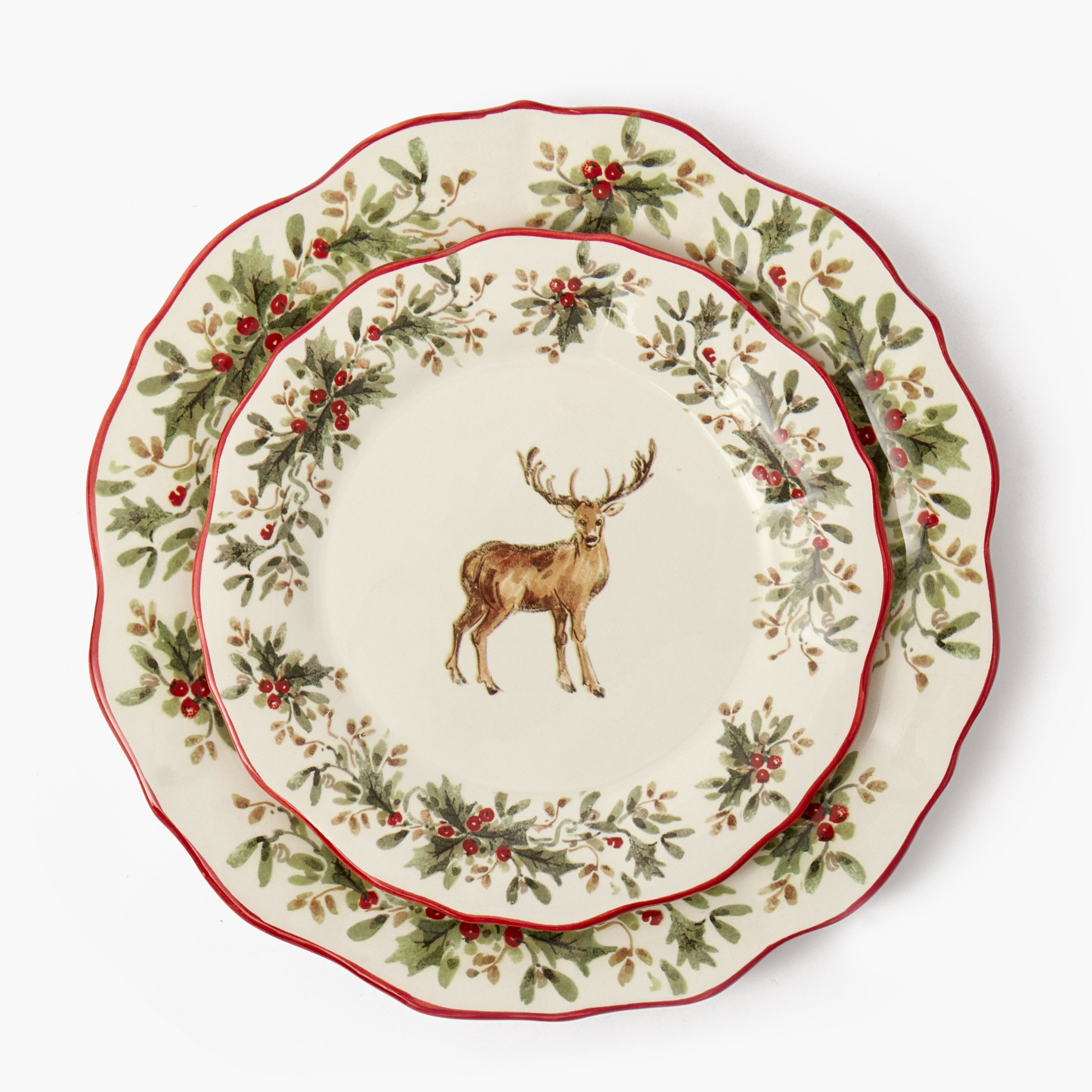 Stag & Holly Garland Starter Plate