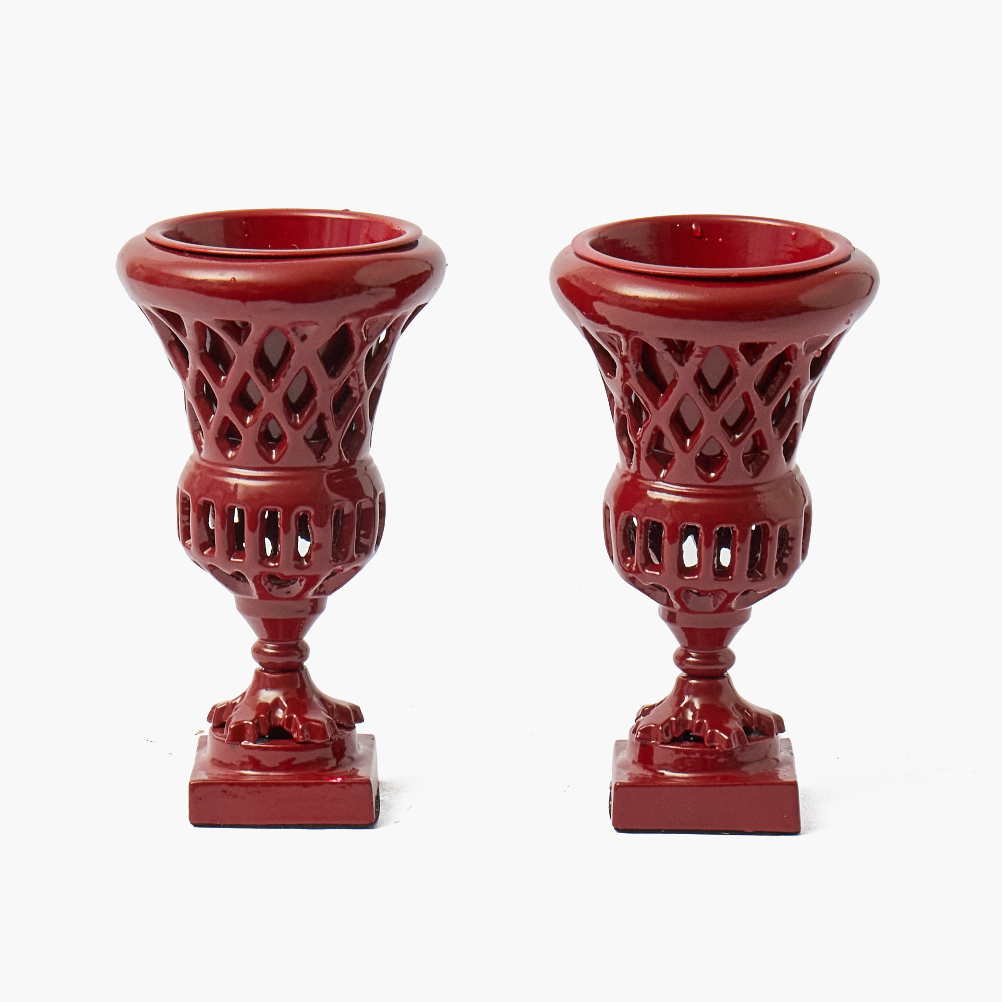 Mini Red Adelaide Vase (Pair)