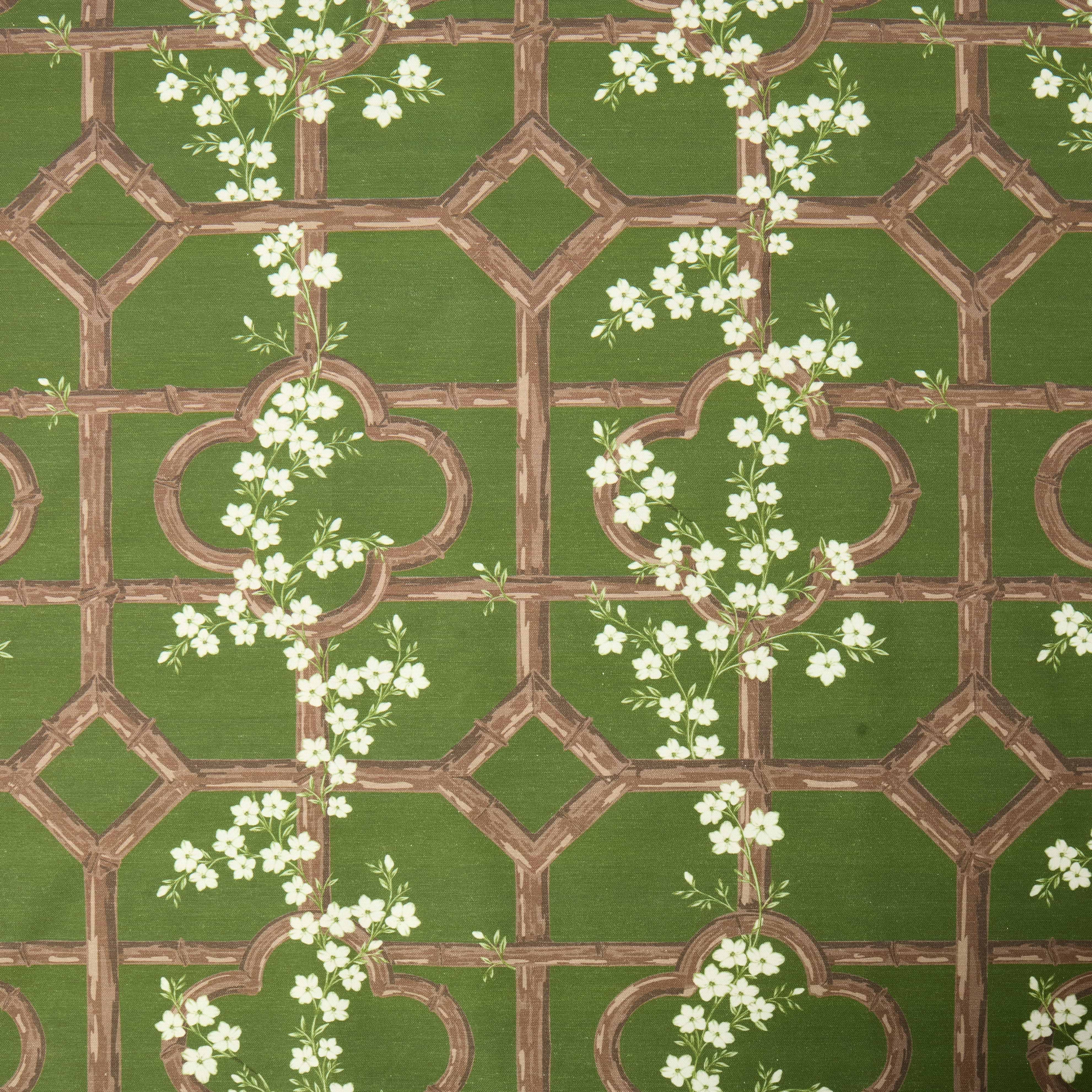 Green Jasmine Trellis Tablecloth