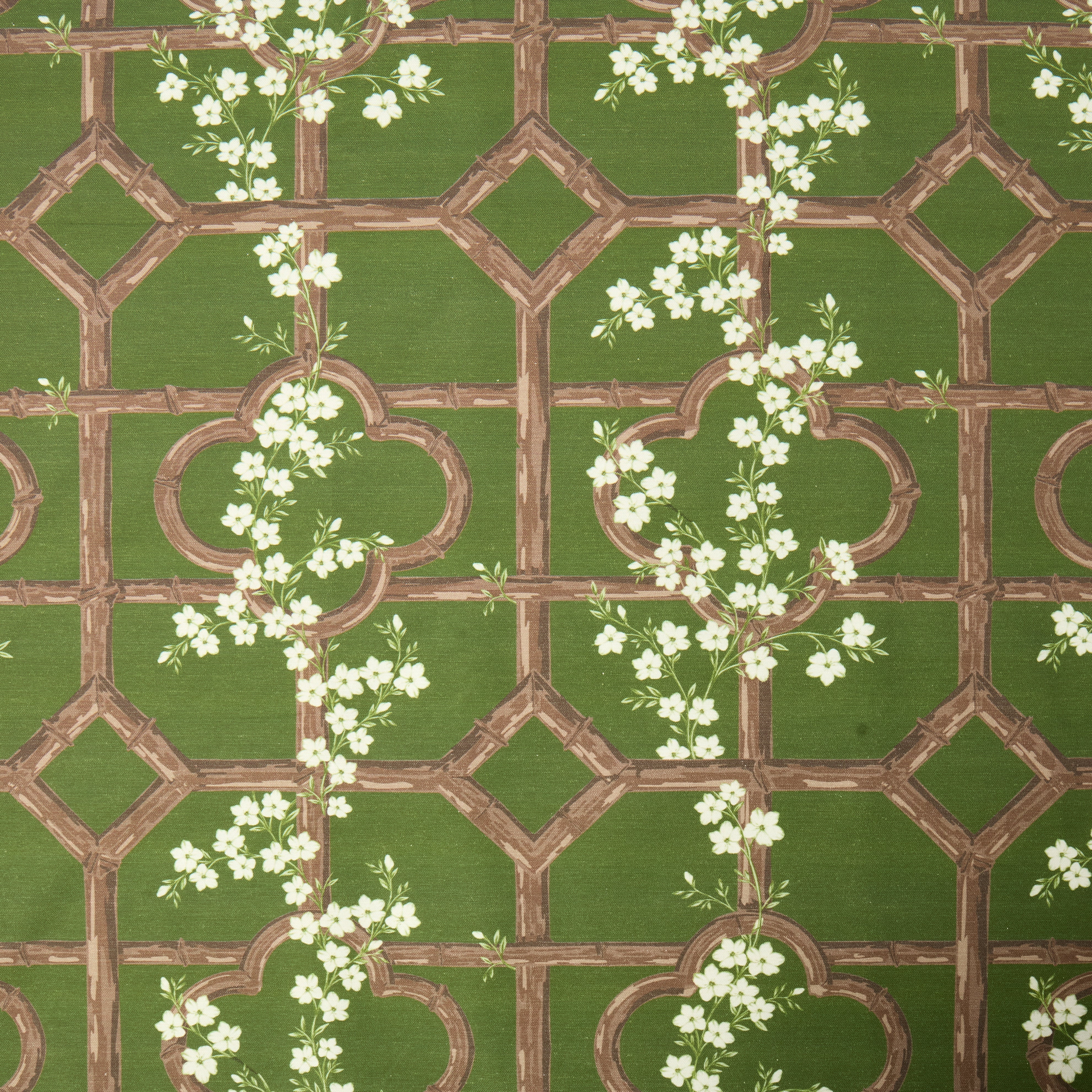 Green Jasmine Trellis Tablecloth