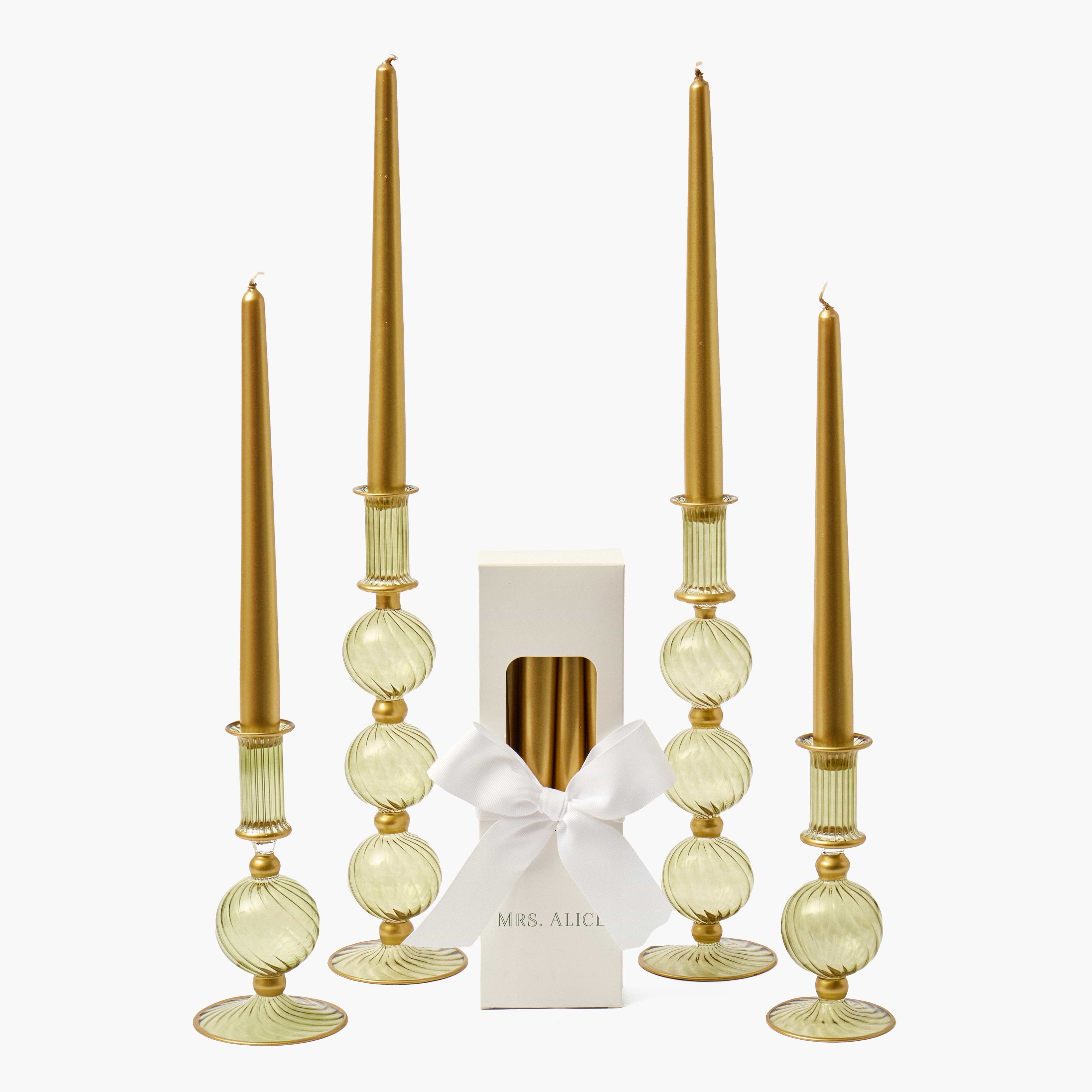 Olive & Gold Camille Candle Set (Gold)
