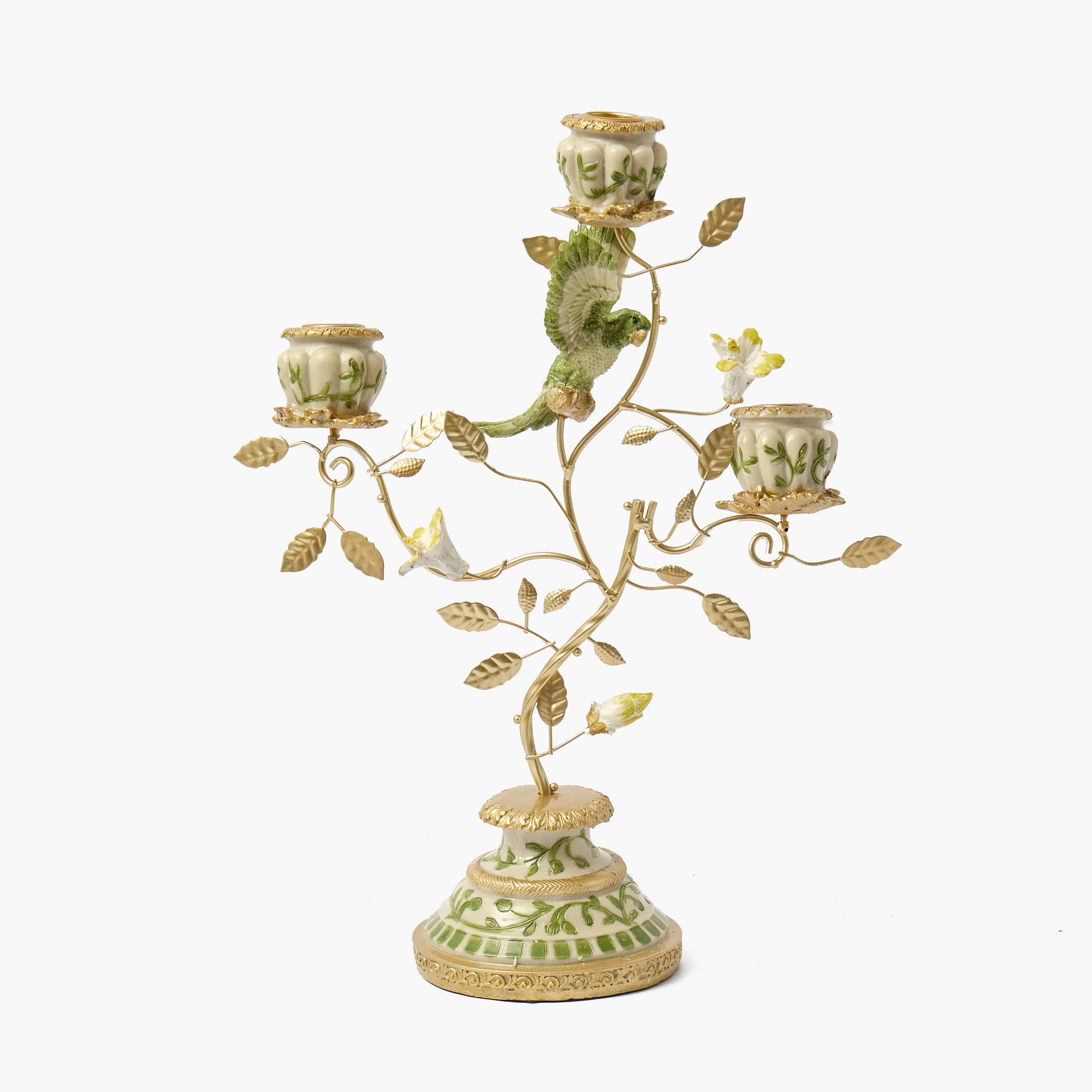 Green Bird Candelabra