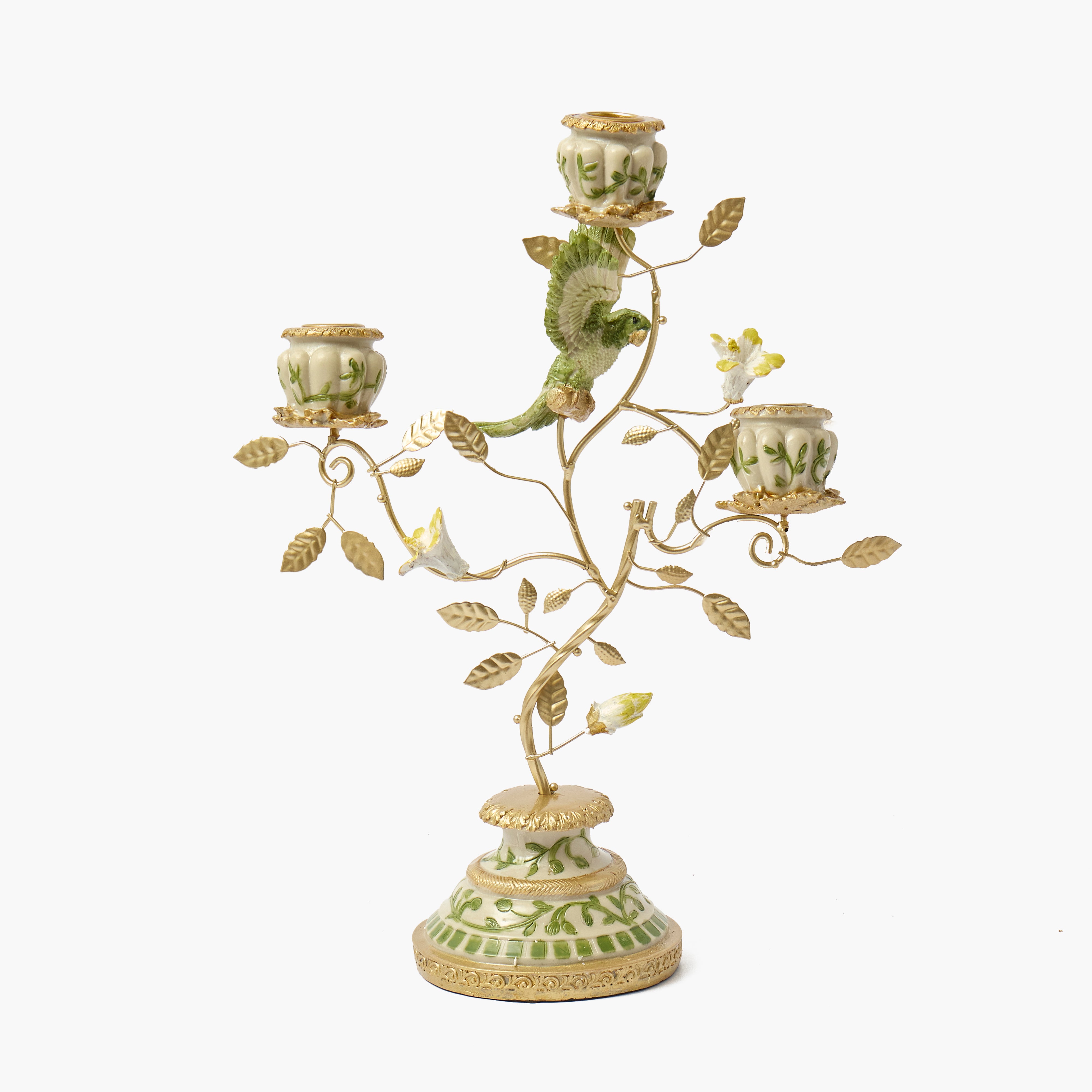 Green Bird Candelabra