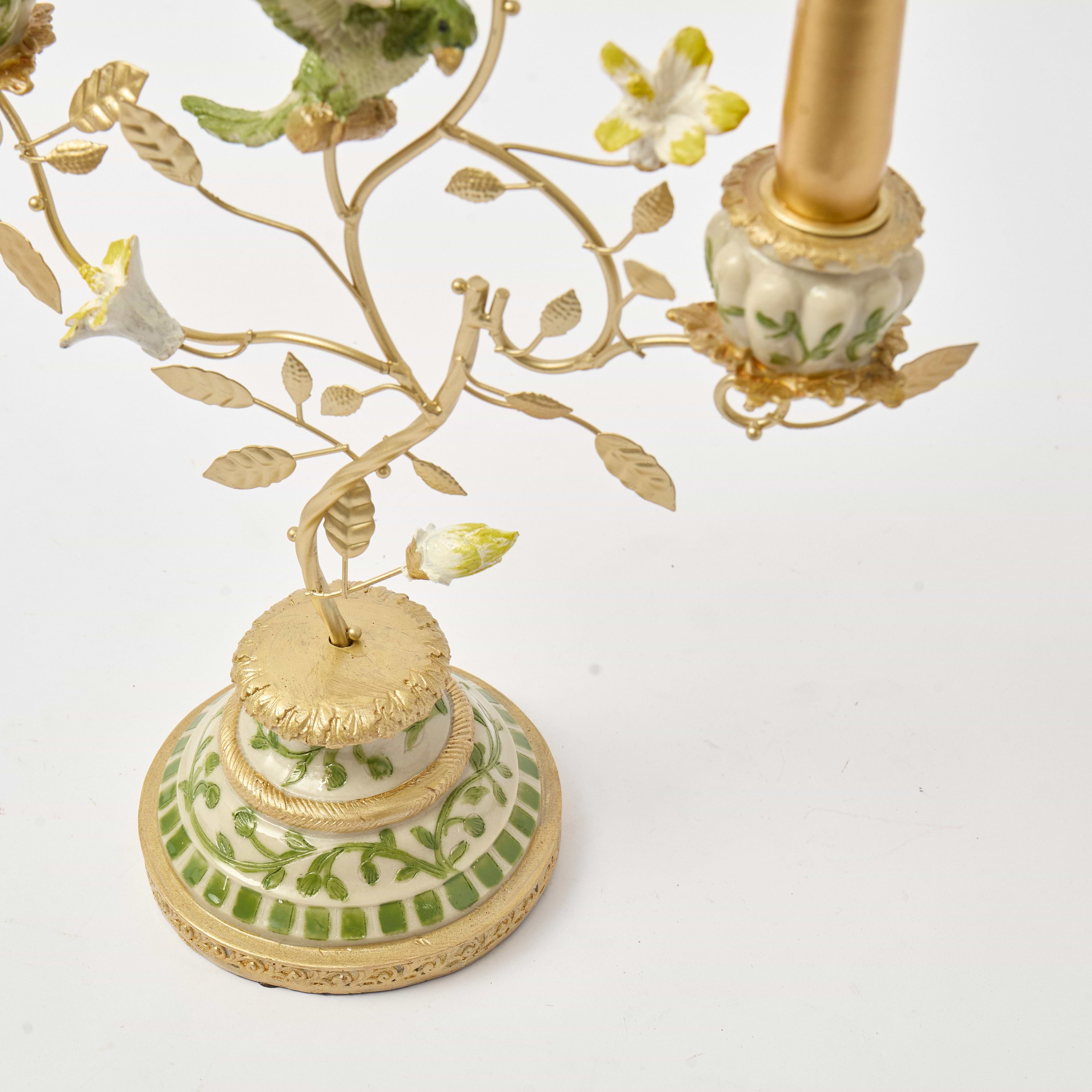 Green Bird Candelabra