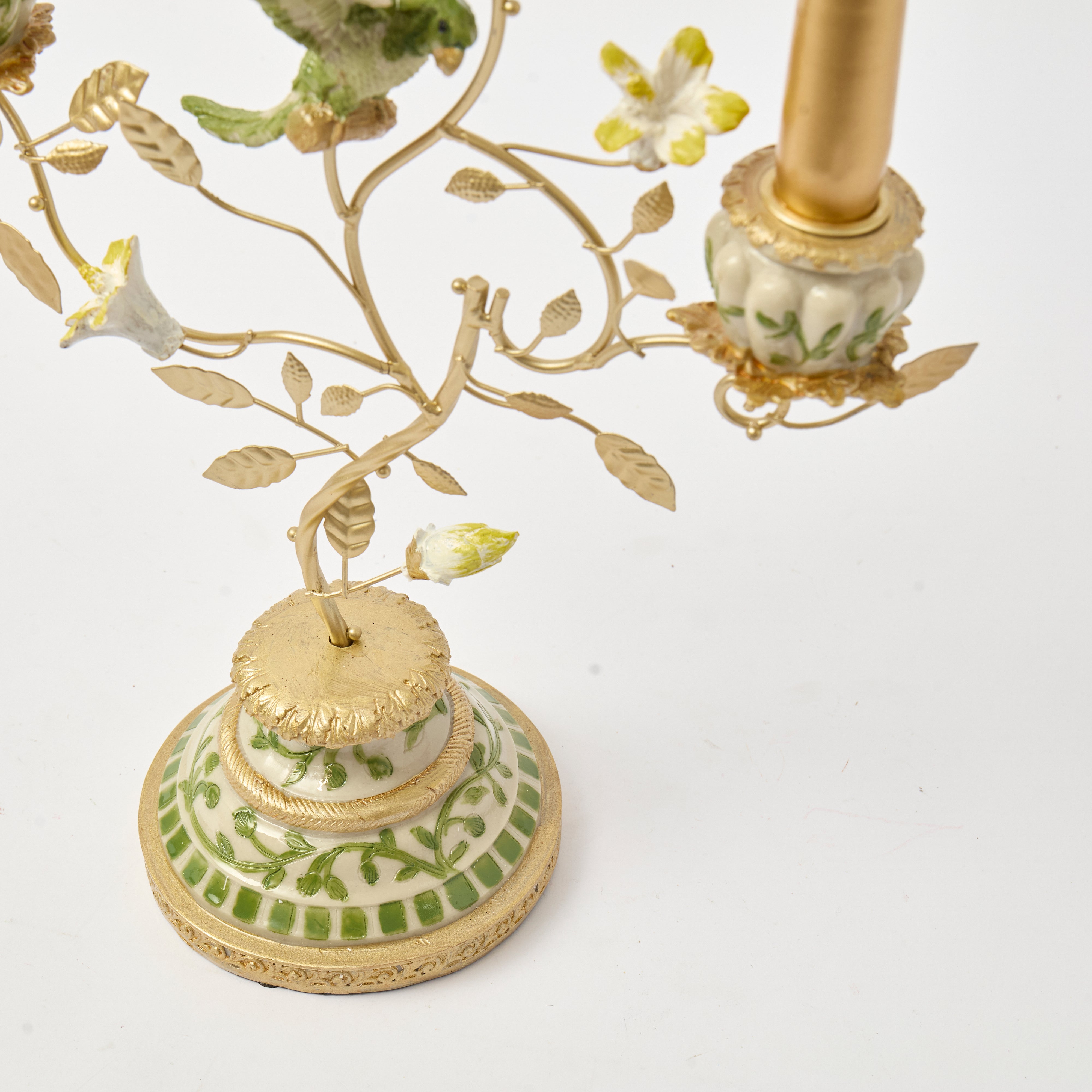 Green Bird Candelabra