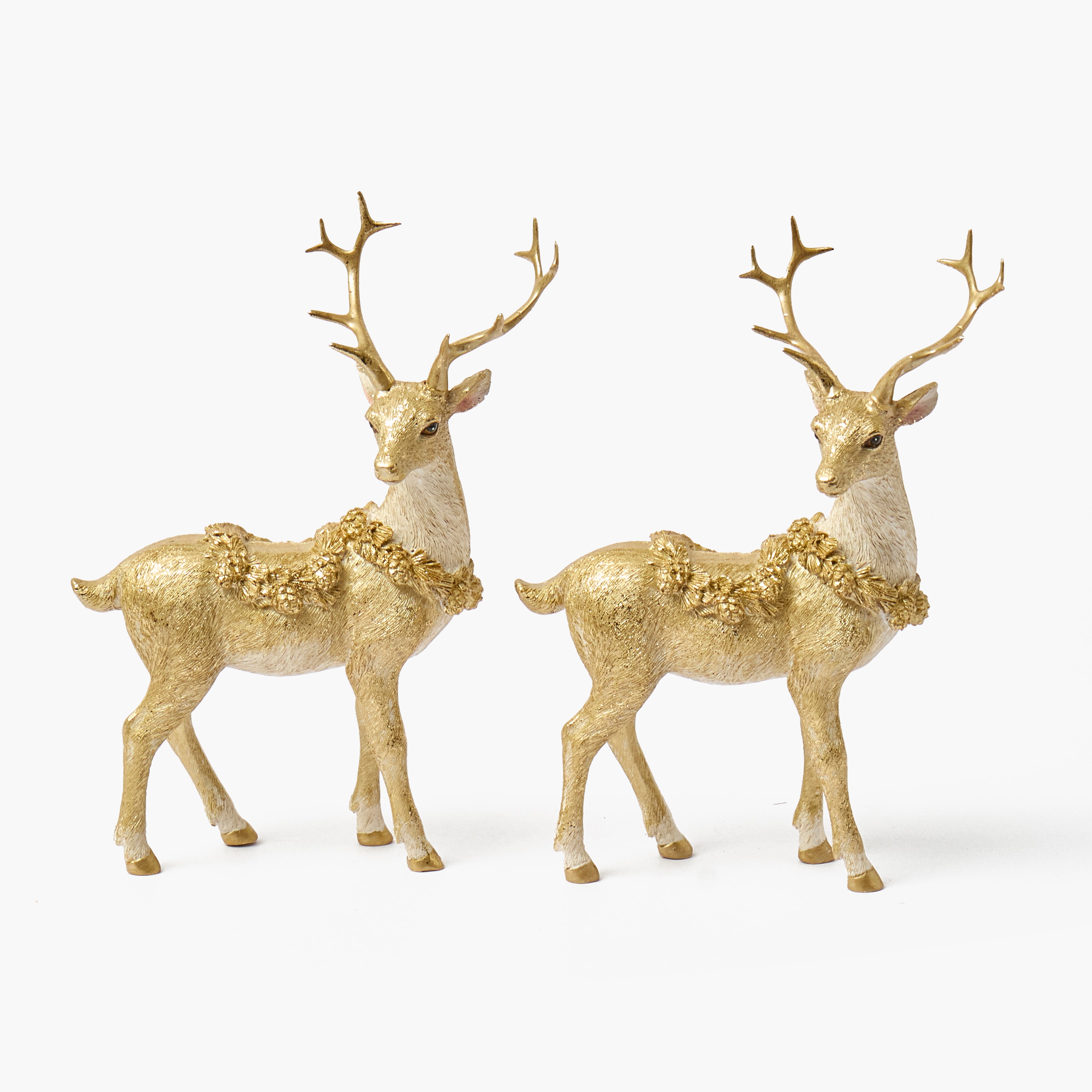 Small Gold Reindeer (Pair) - 23cm