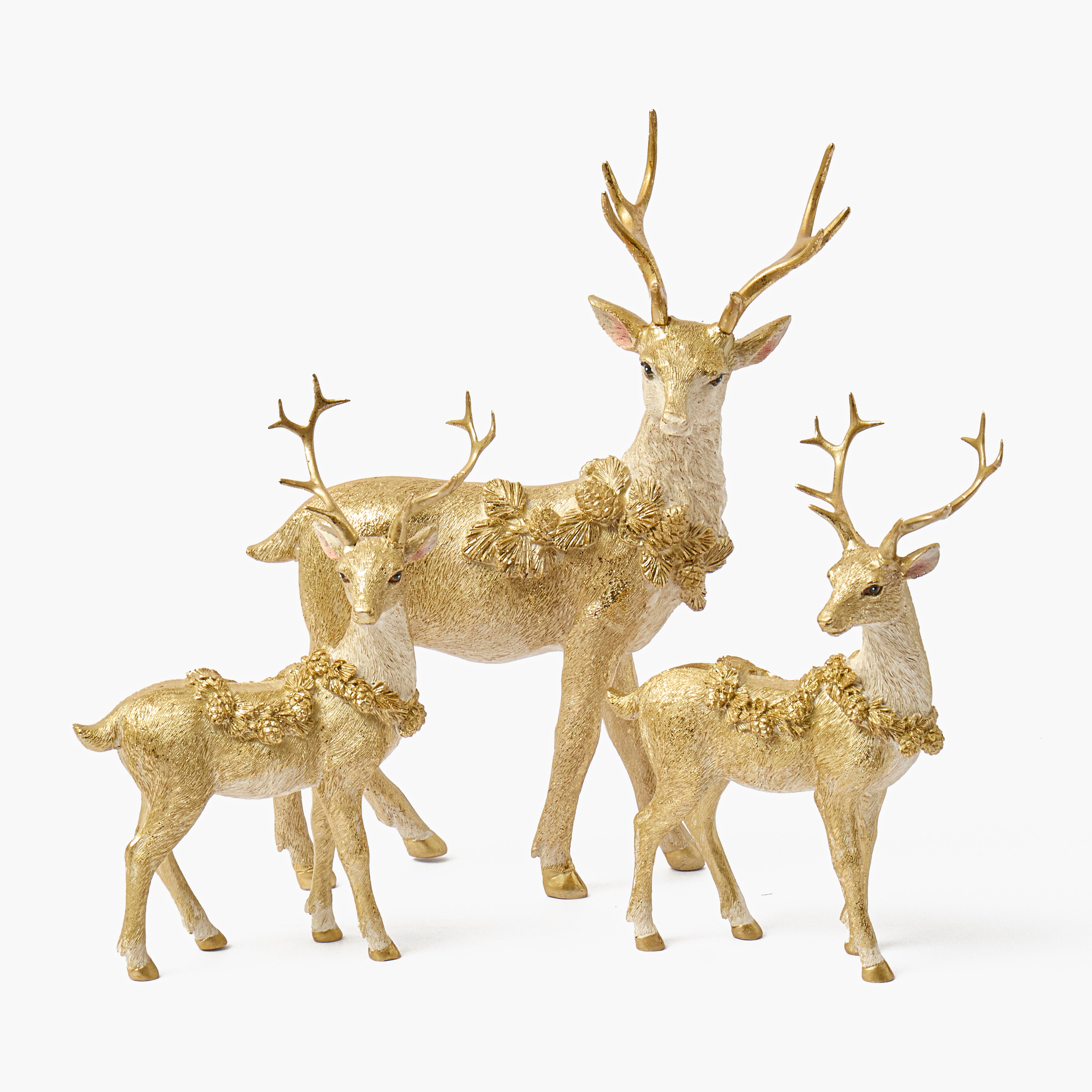 Small Gold Reindeer (Pair) - 23cm