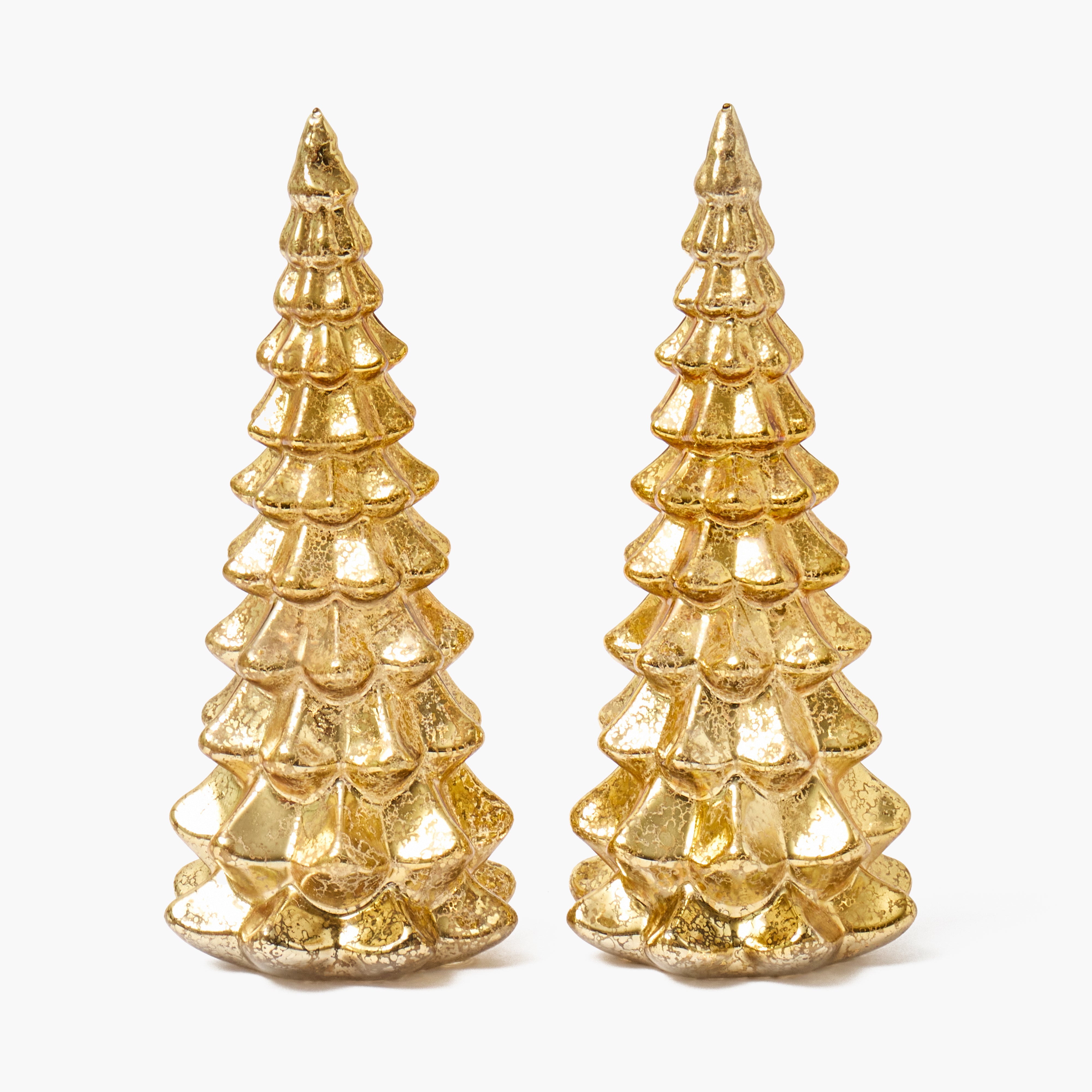 Pre-lit Gold Christmas Trees (Pair)