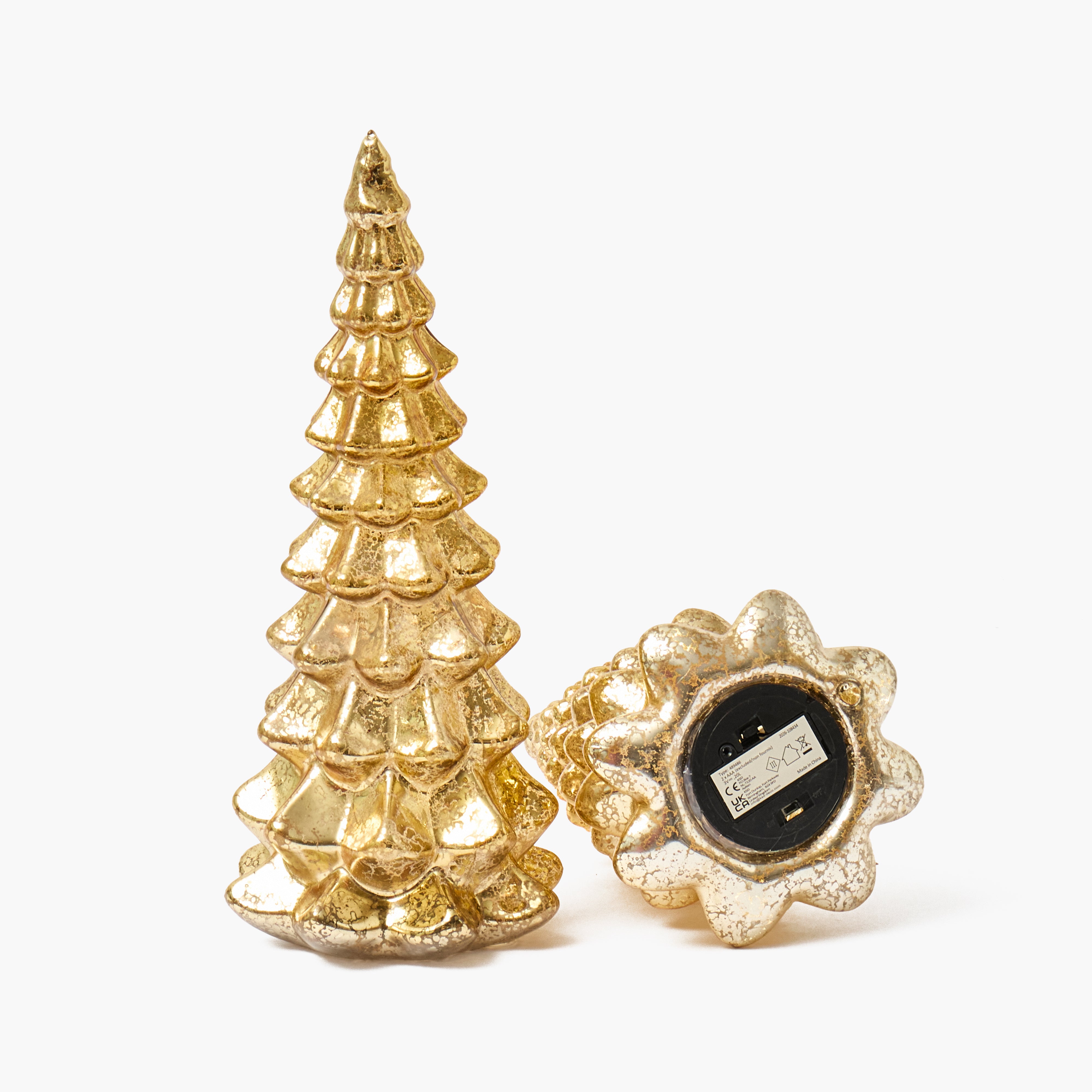 Pre-lit Gold Christmas Trees (Pair)
