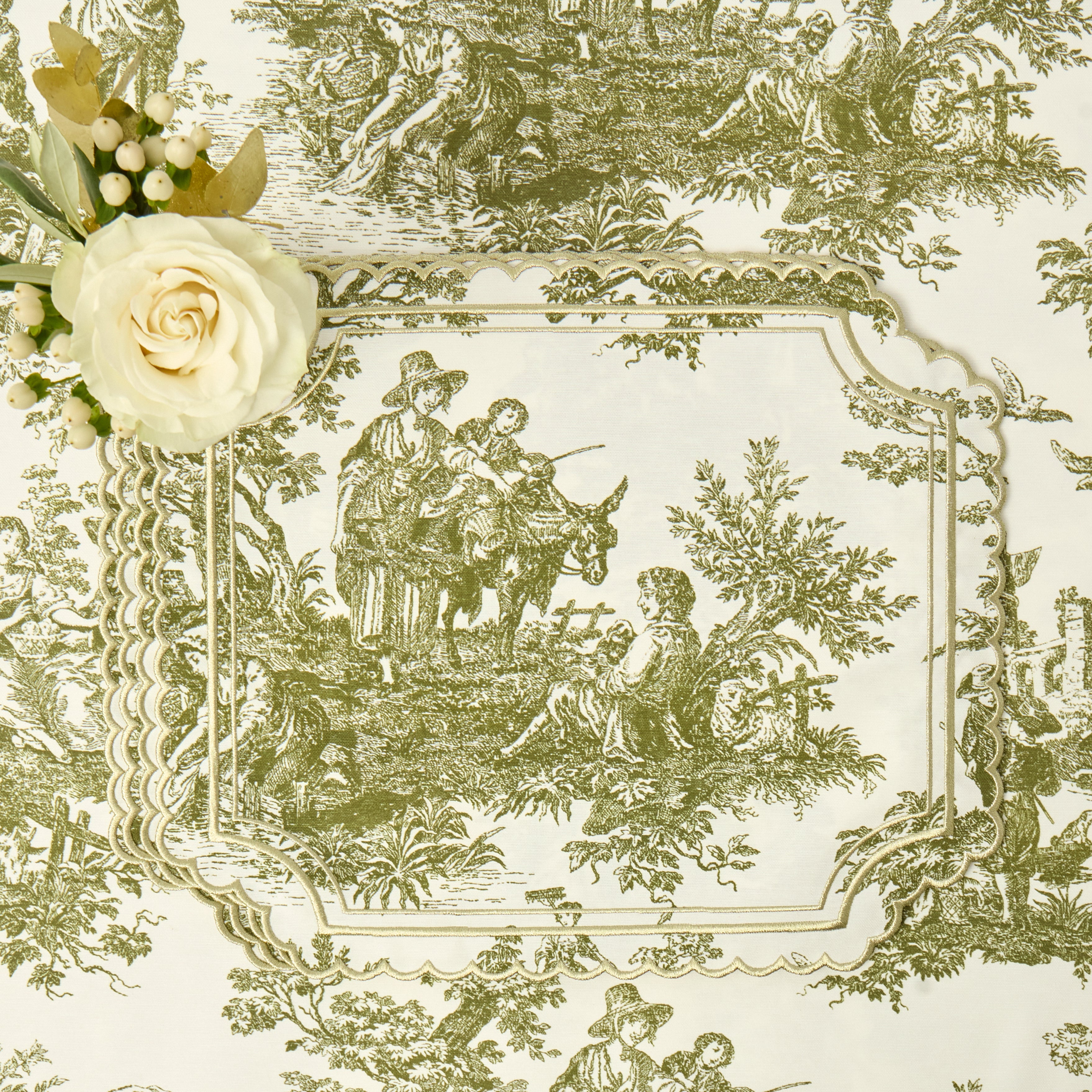 Olive Ottilie Toile Tablecloth