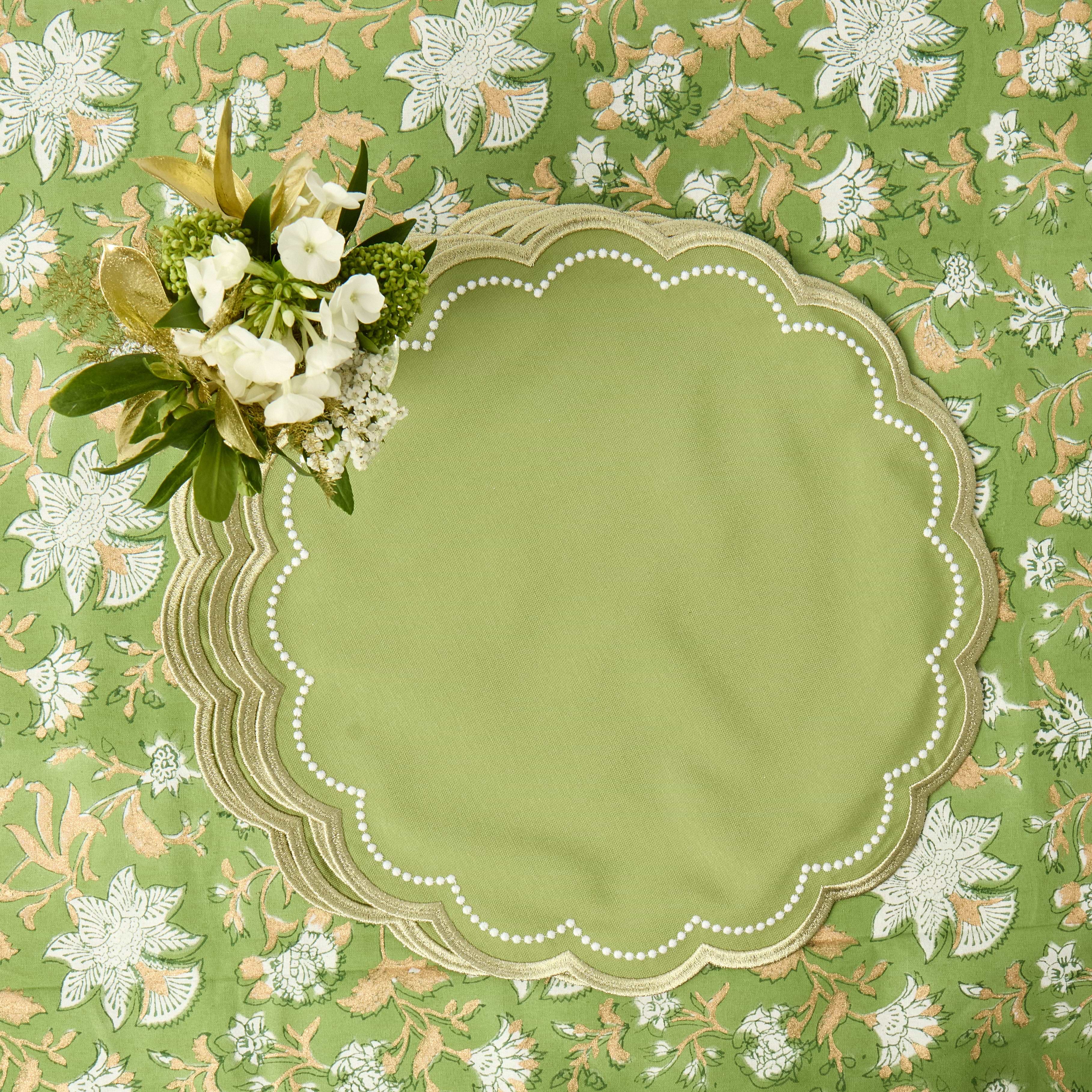 Green & Gold Millicent Placemats (Set of 4)
