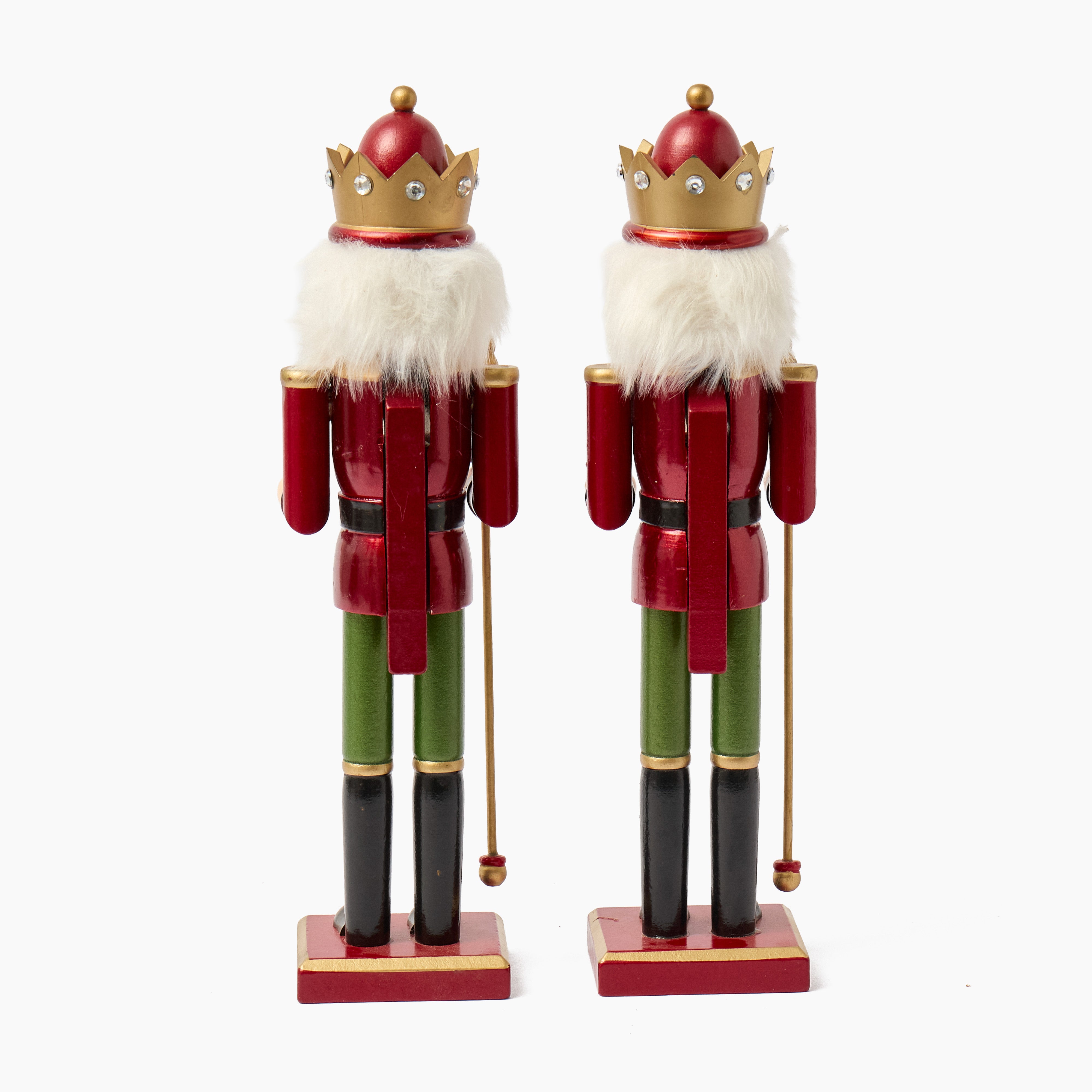 Red & Green Nutcrackers (Pair) - 38cm