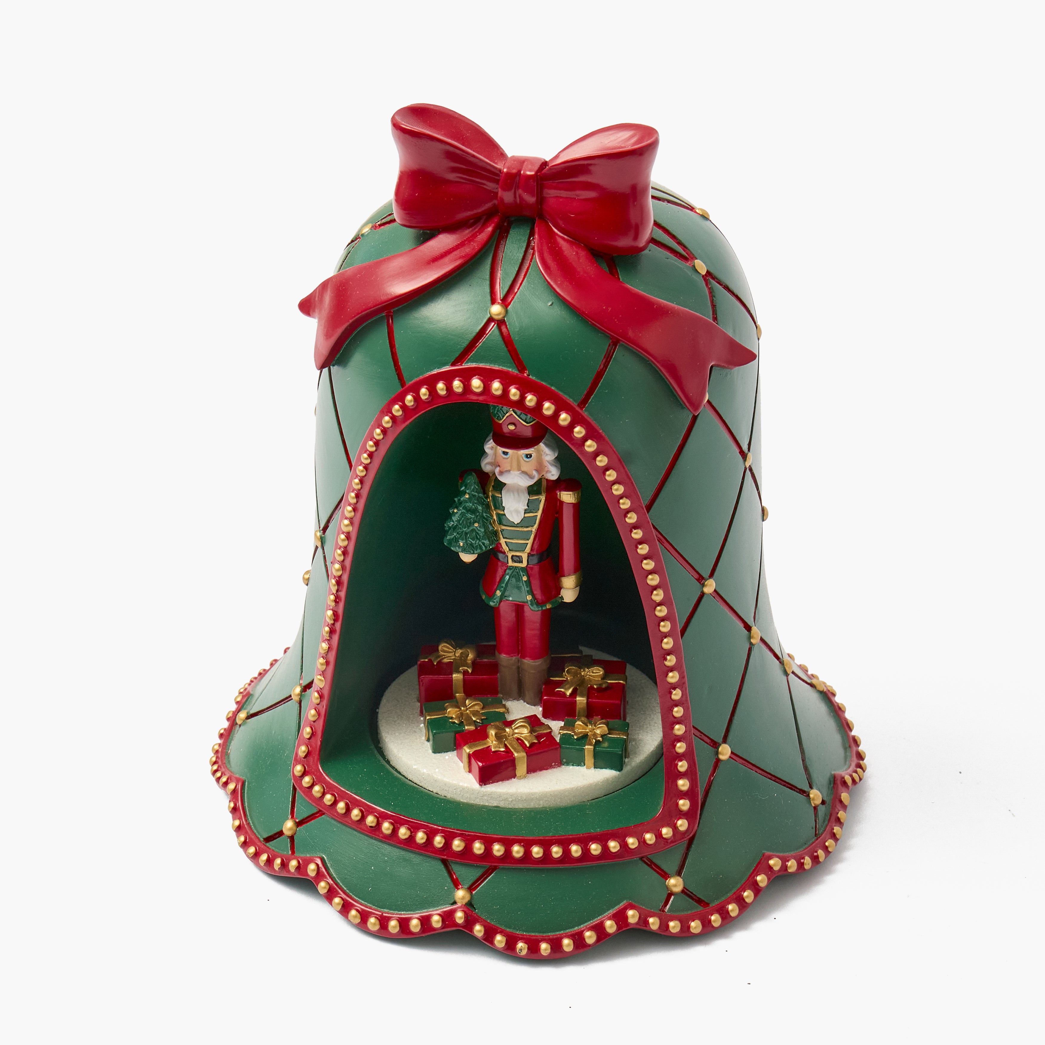 Christmas Bells with Nutcracker (Pair)