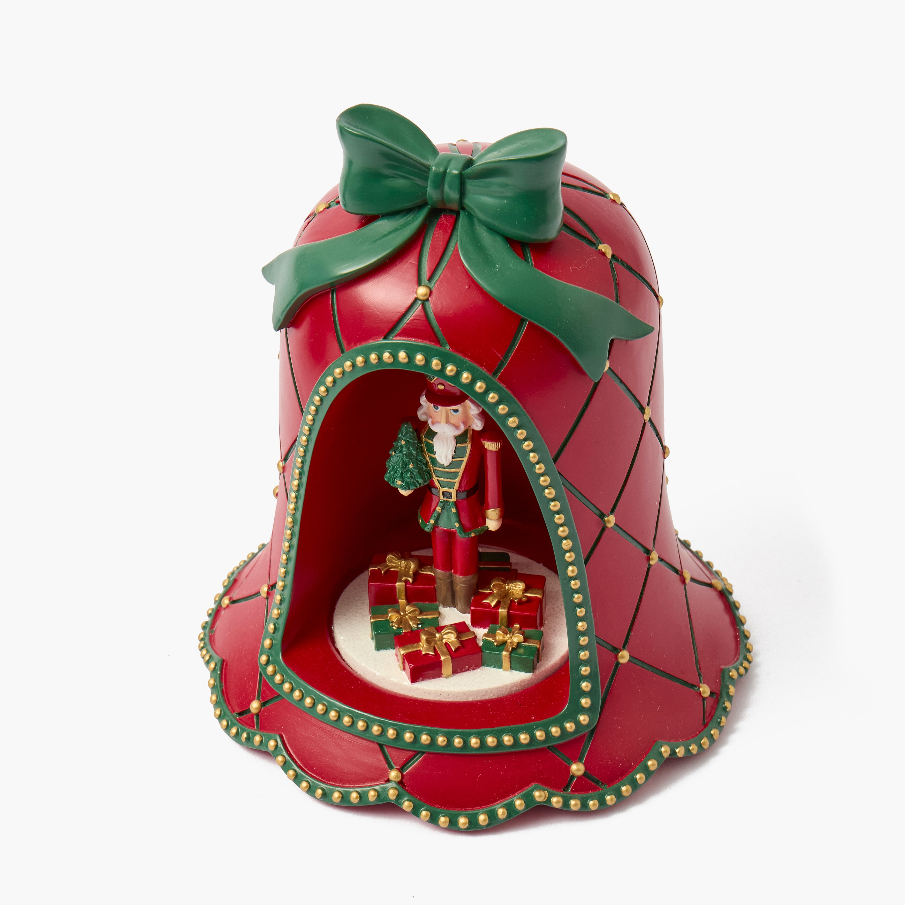 Christmas Bells with Nutcracker (Pair)