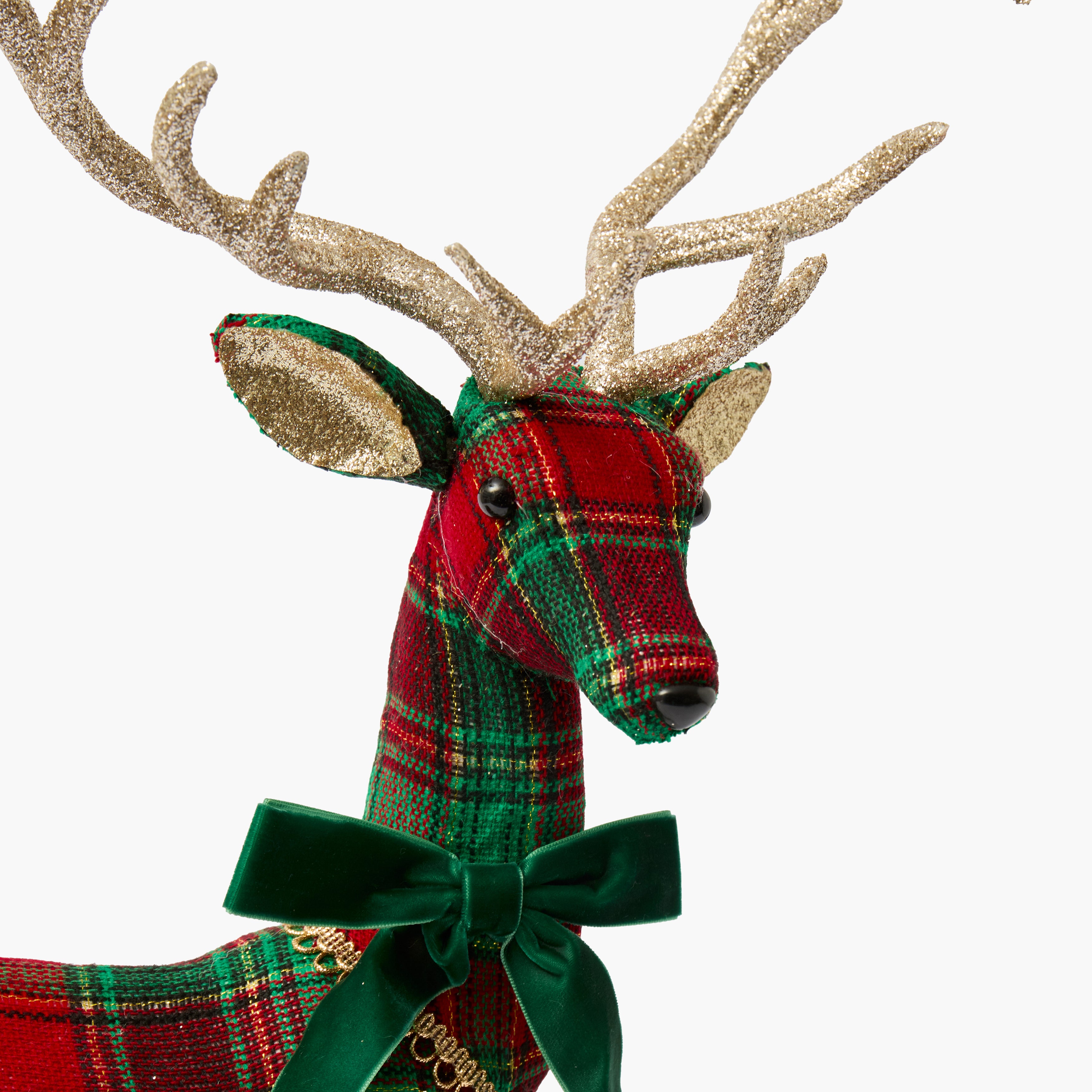 Tartan Standing Reindeer (Pair)