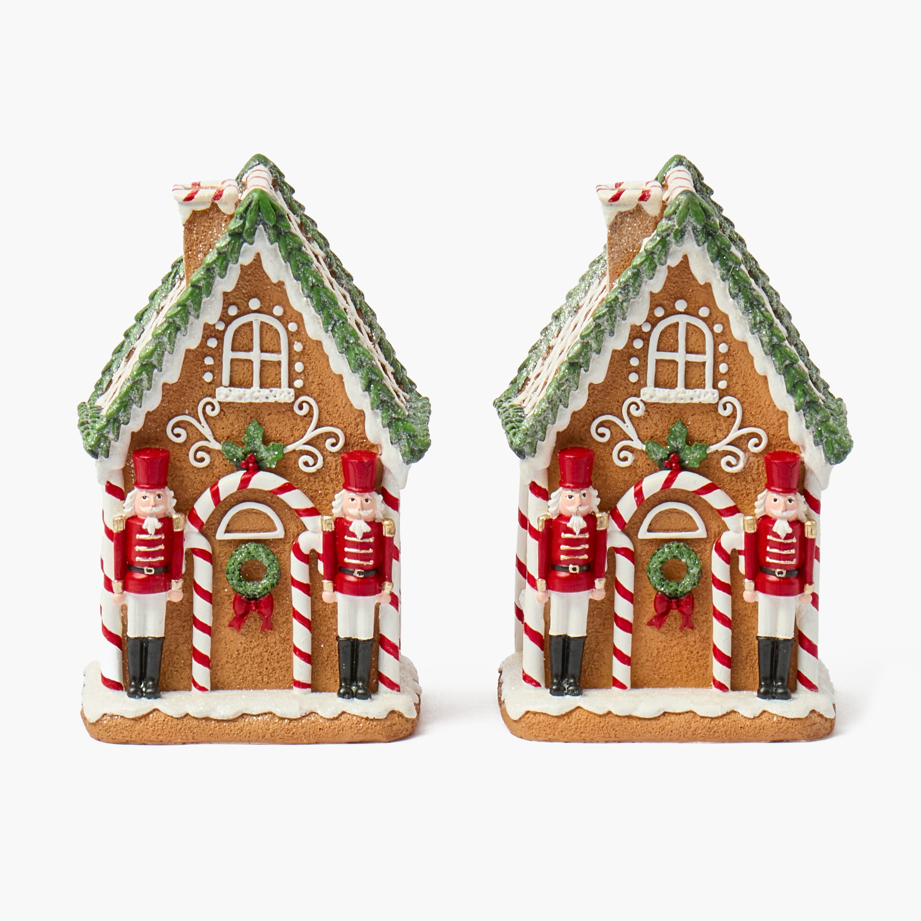 Nutcracker Gingerbread House (Pair)