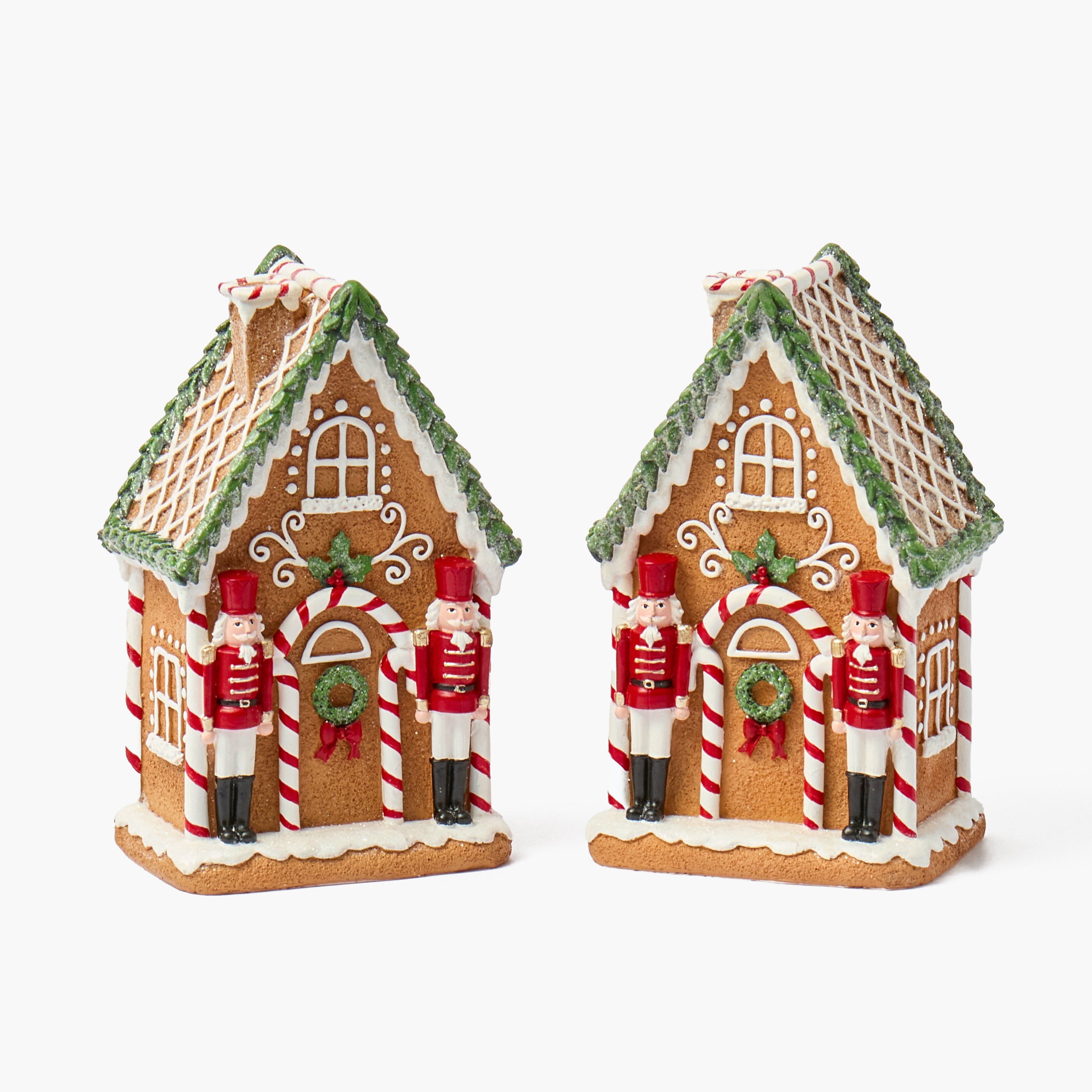 Nutcracker Gingerbread House (Pair)