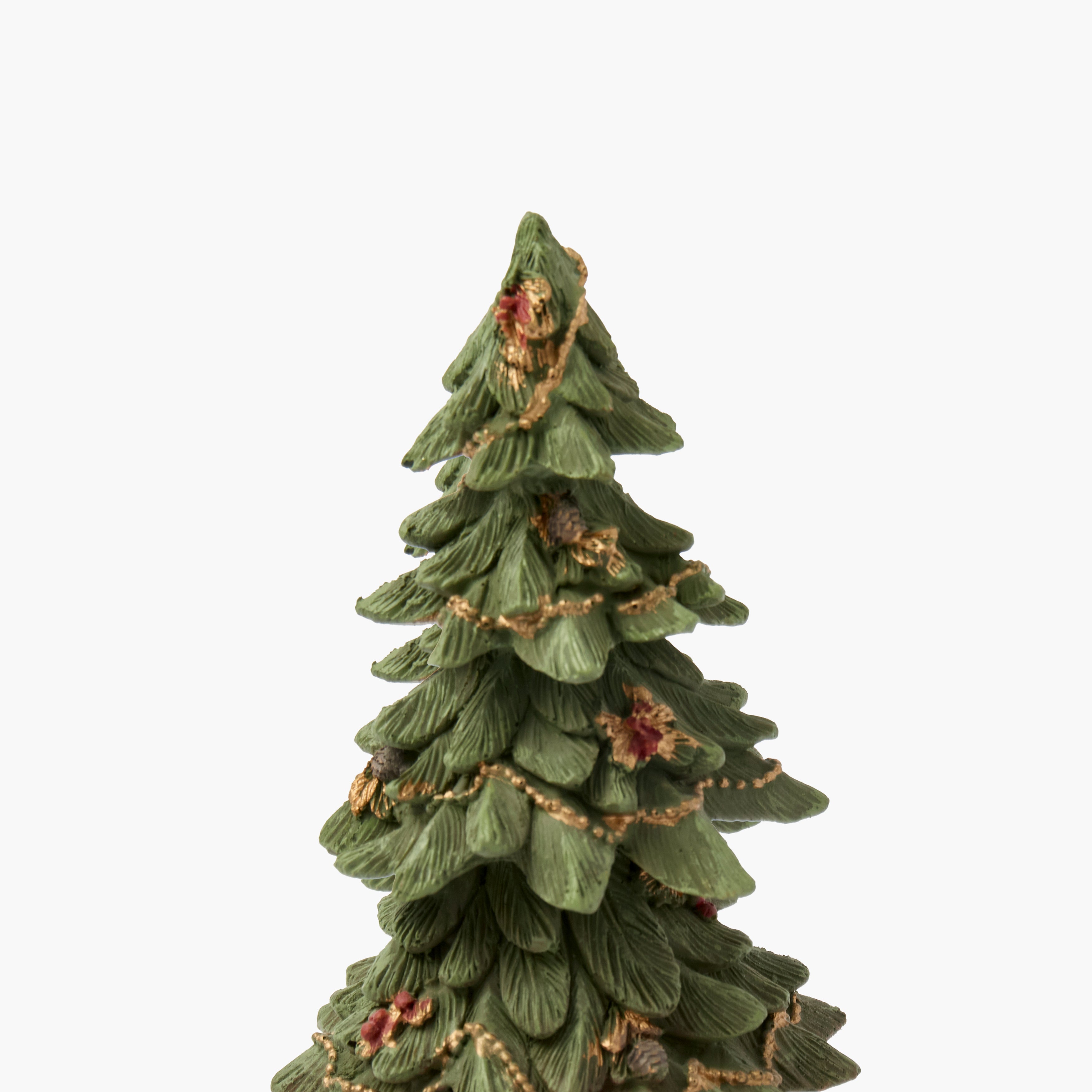 Gold Beaded Christmas Tree (Pair)