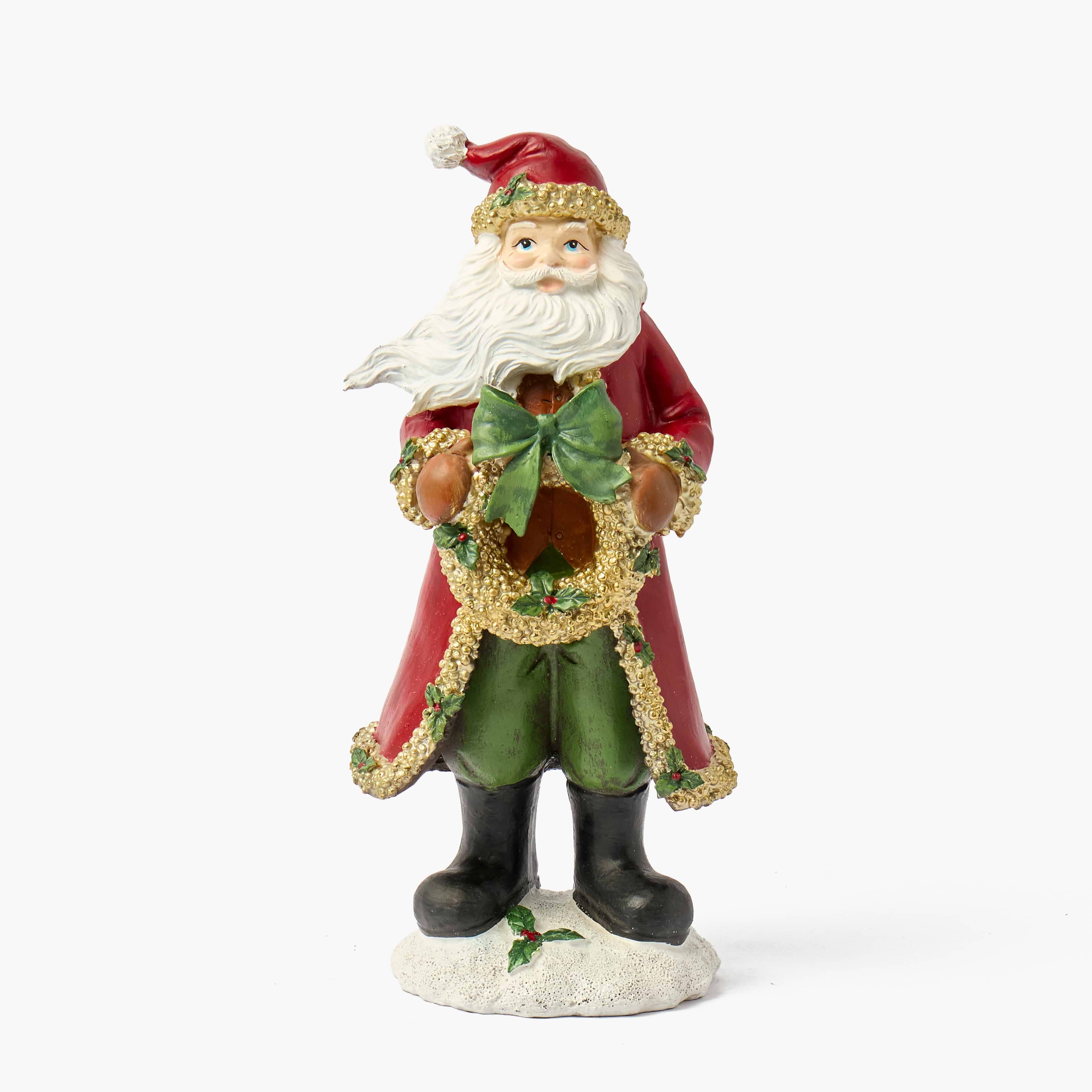Santa with Gold Wreath