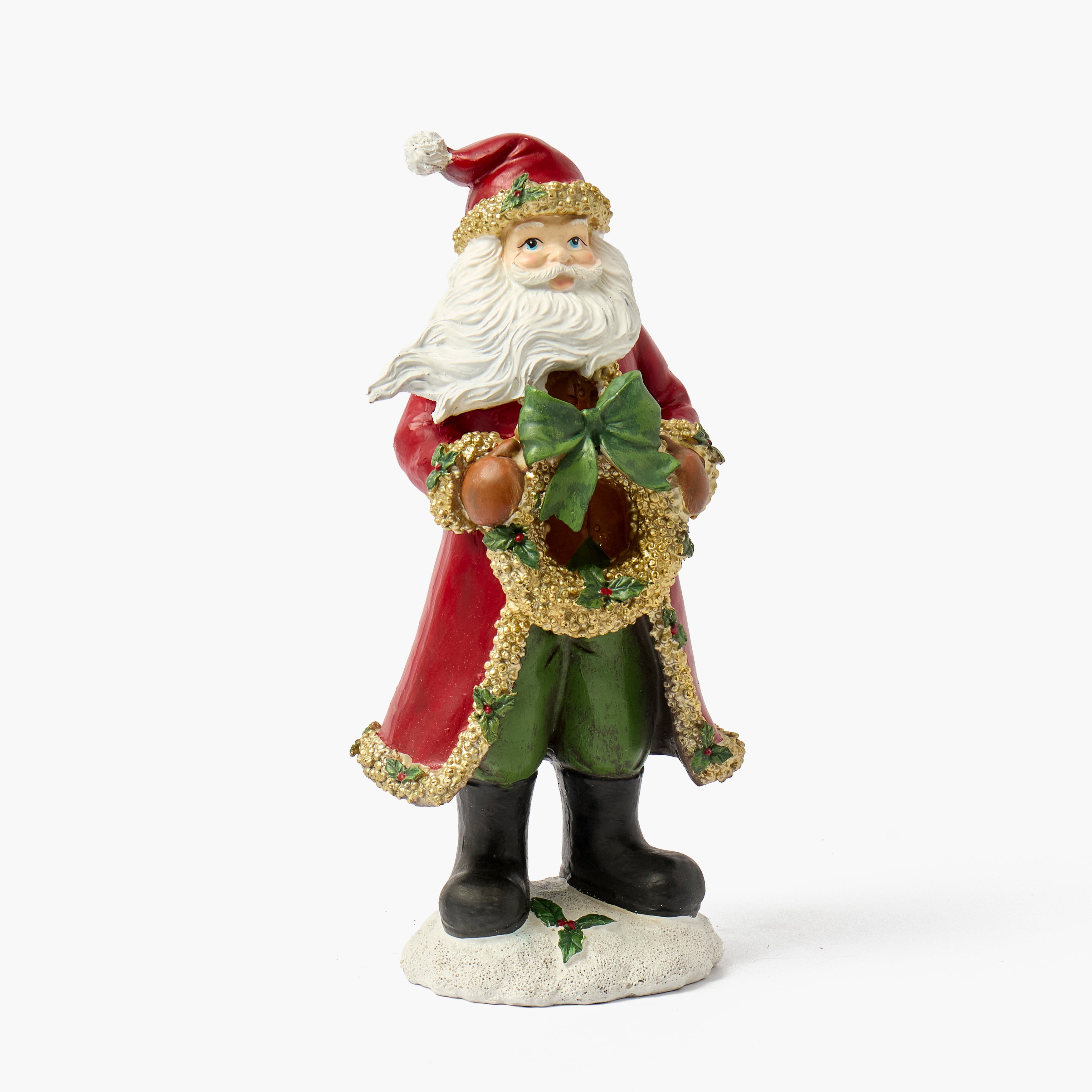 Santa with Gold Wreath