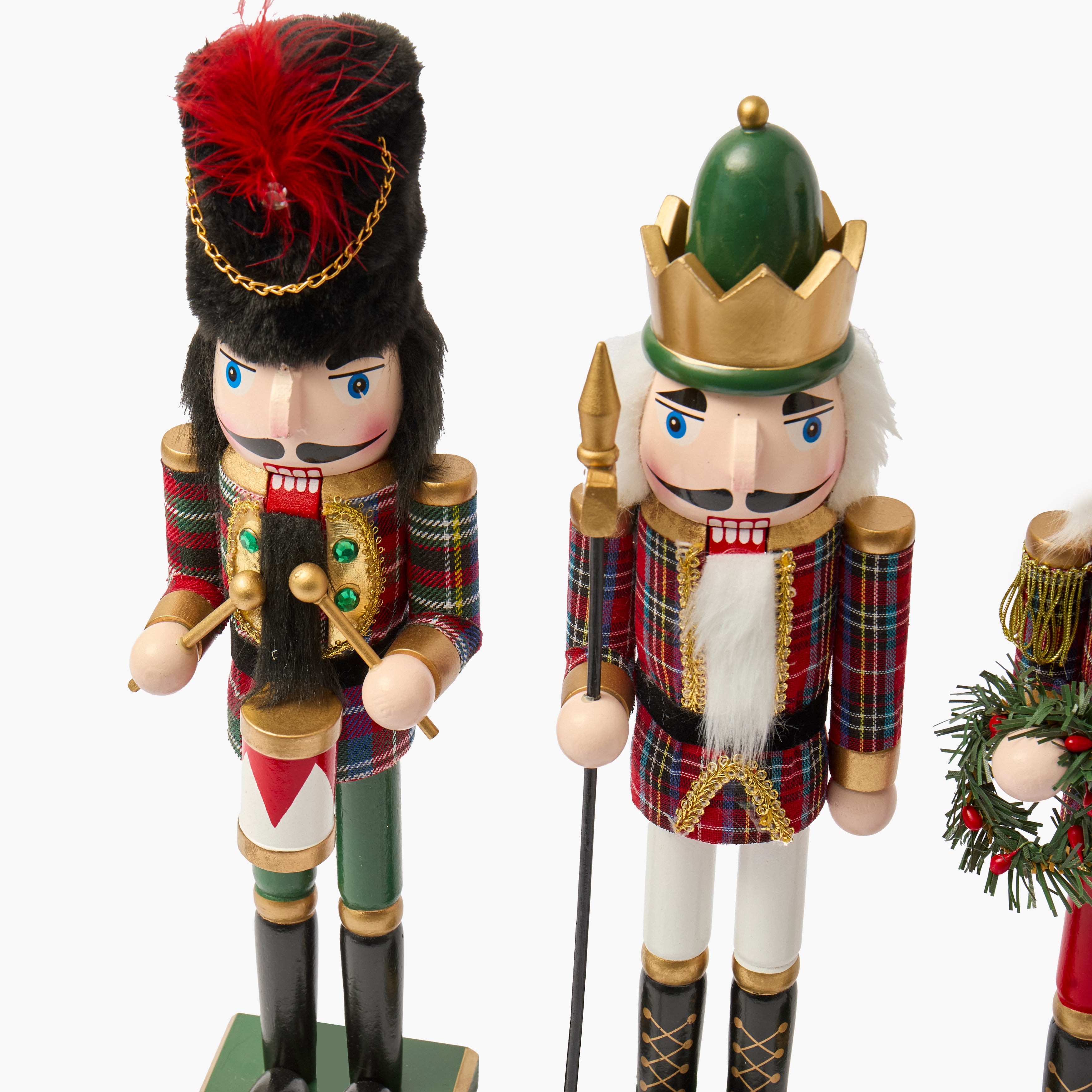 Tartan Nutcracker (Set of 3) - 38cm