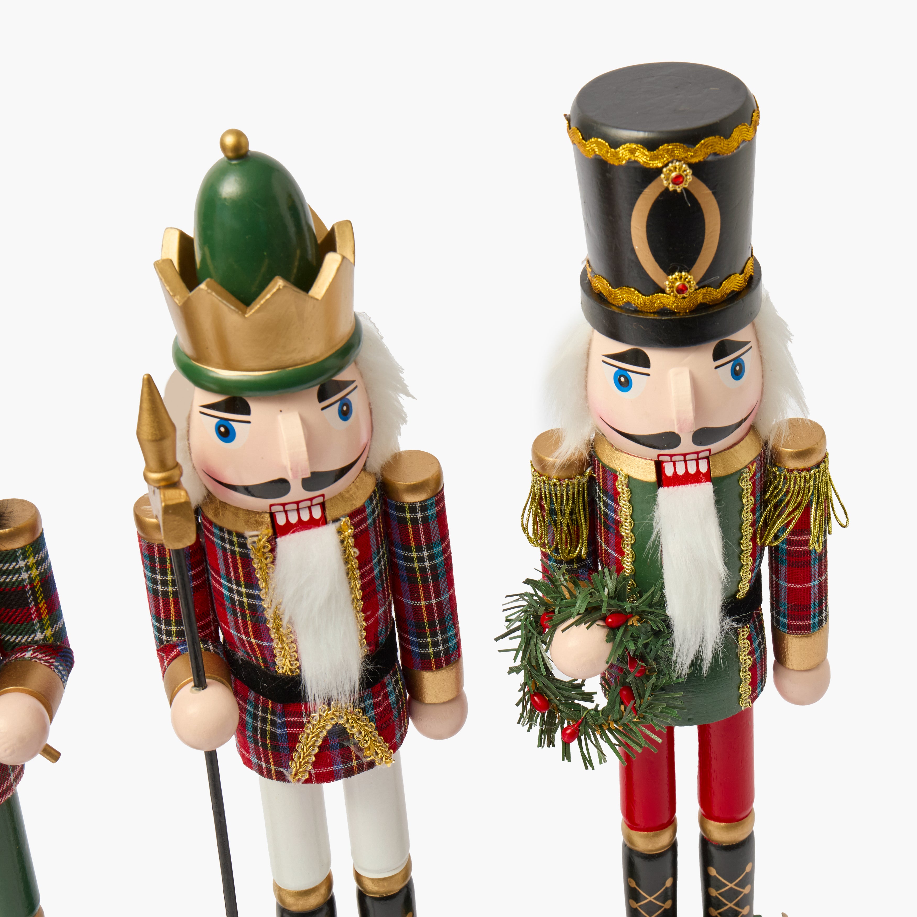 Tartan Nutcracker (Set of 3) - 38cm