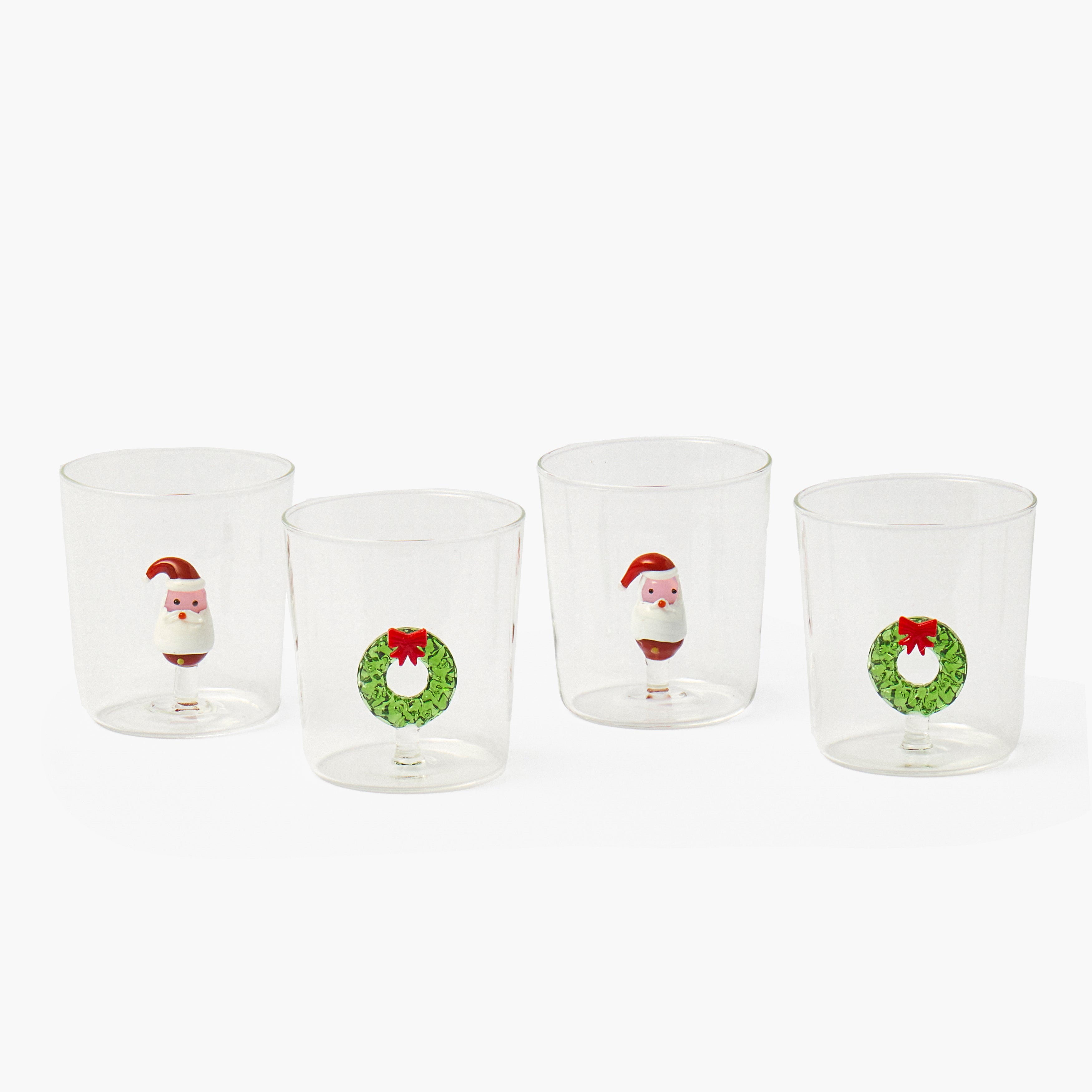 Festive Christmas Glasses (Set of 4)