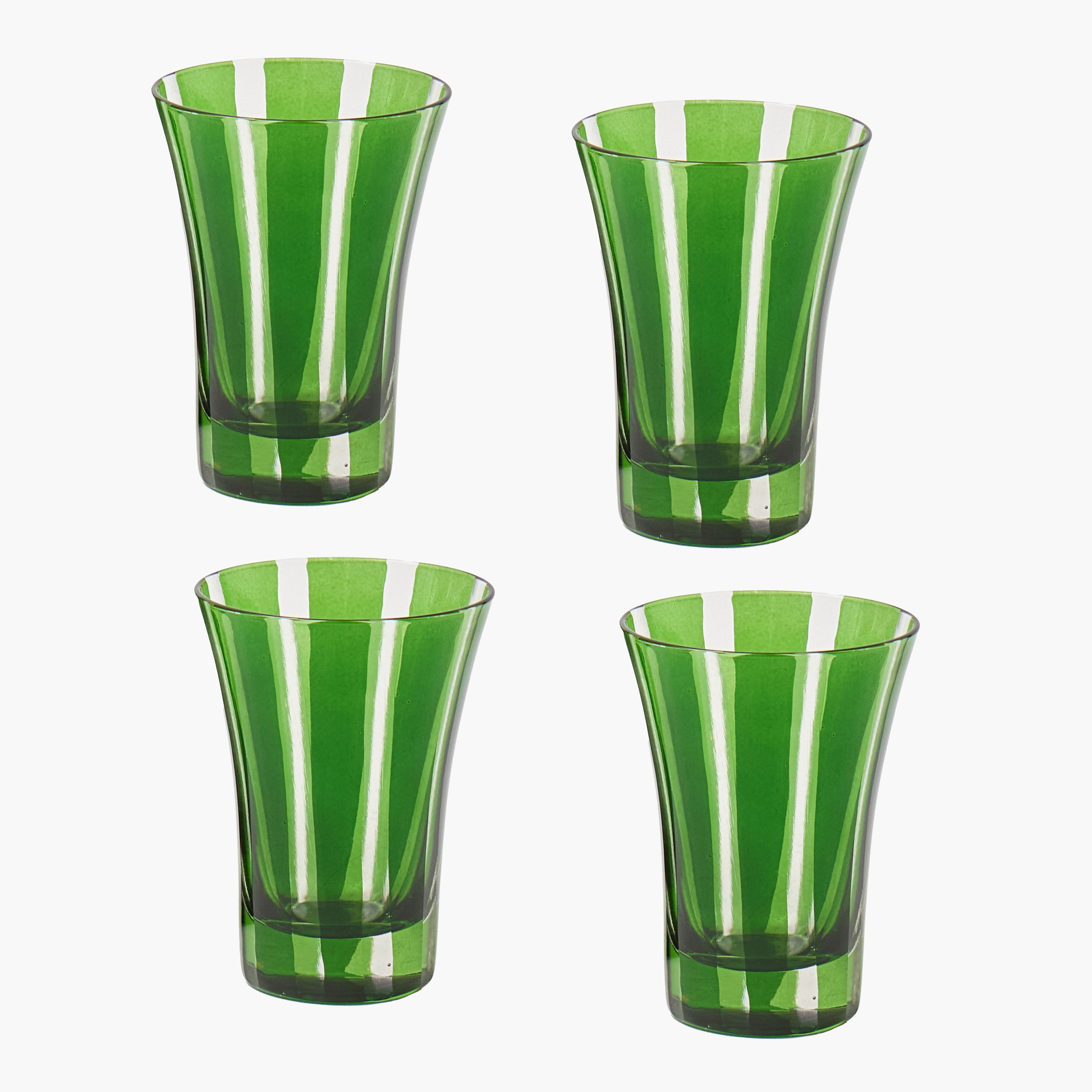 Forest Green Positano Glasses (Set of 4)
