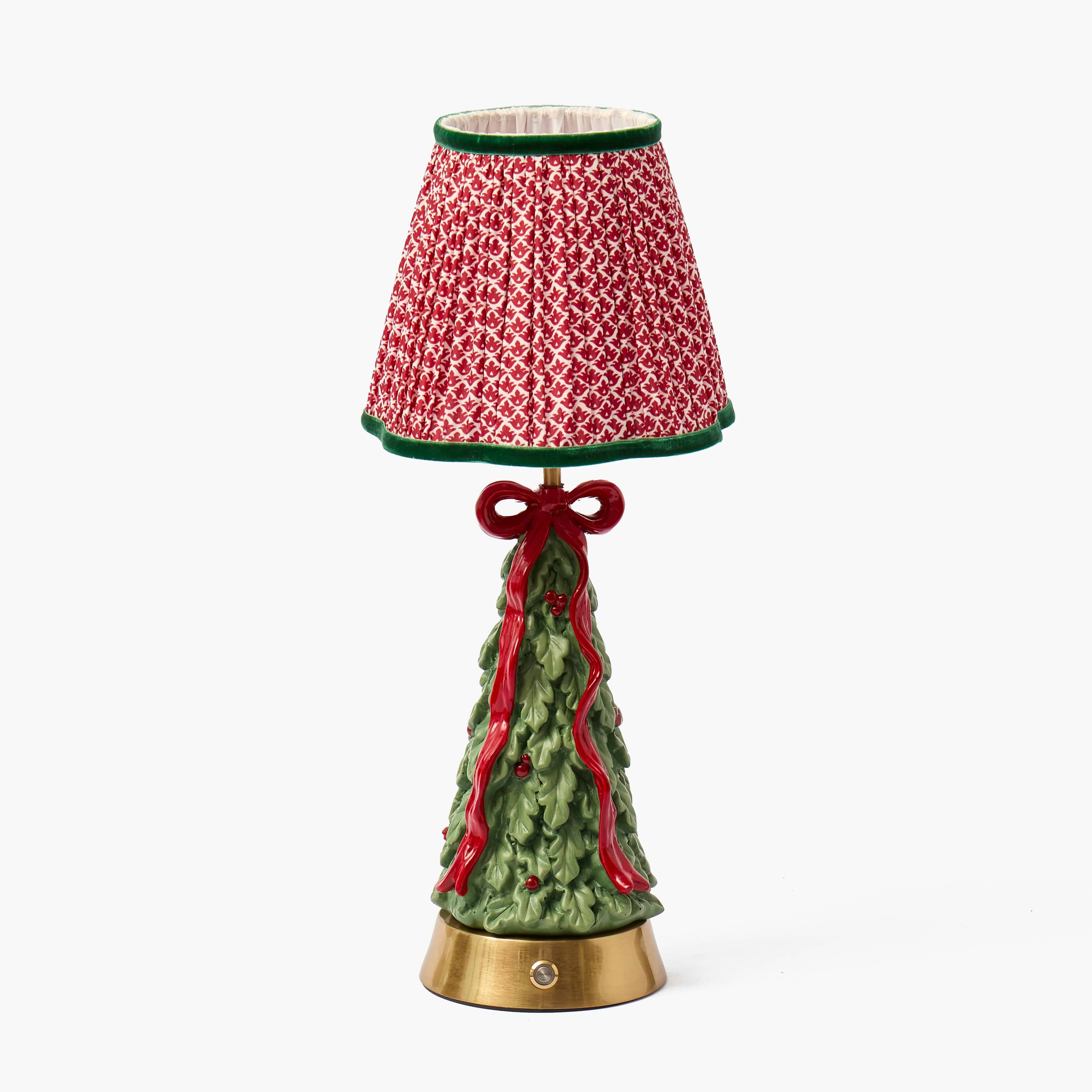 Ribboned Christmas Tree Rechargeable Lamp