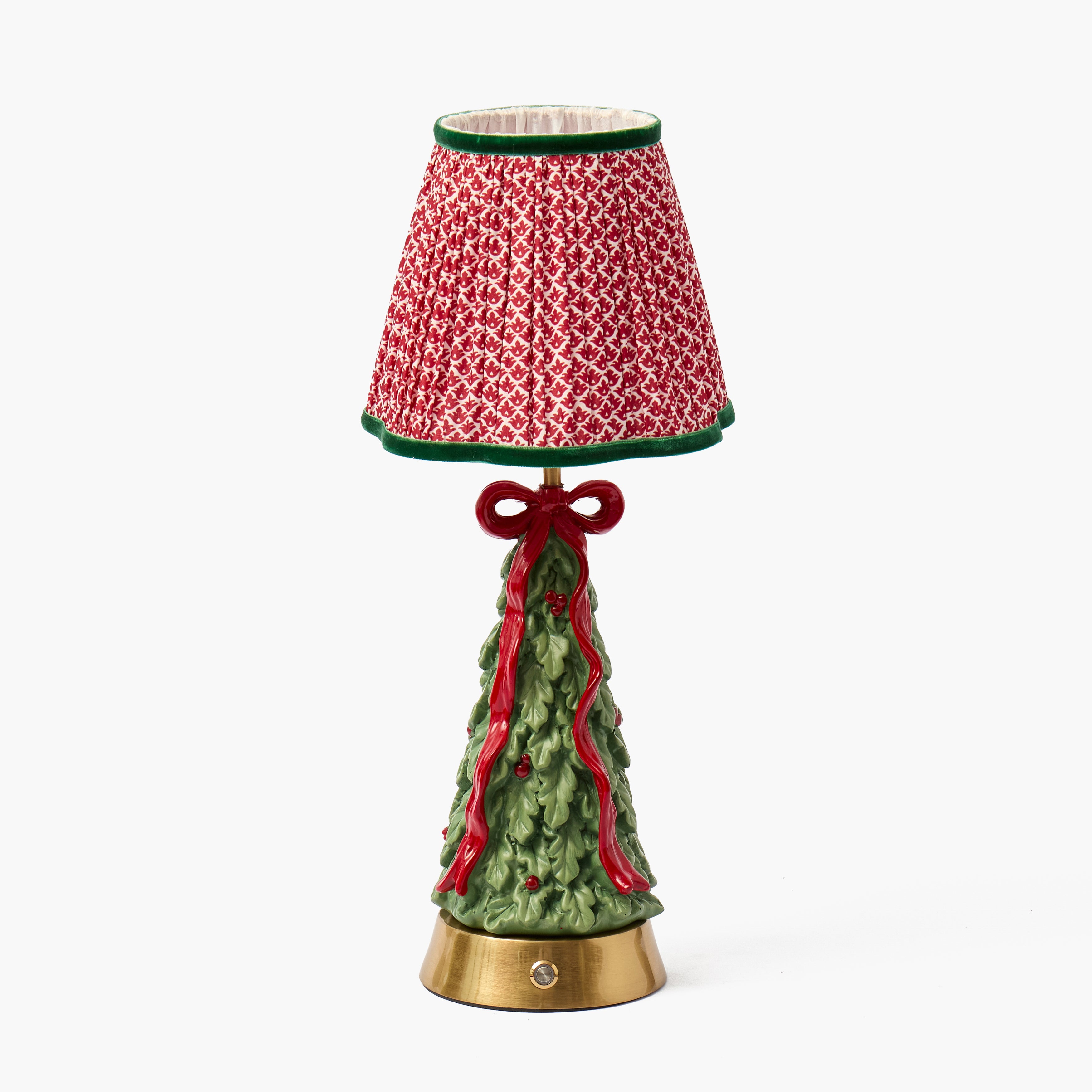 Ribboned Christmas Tree Rechargeable Lamp
