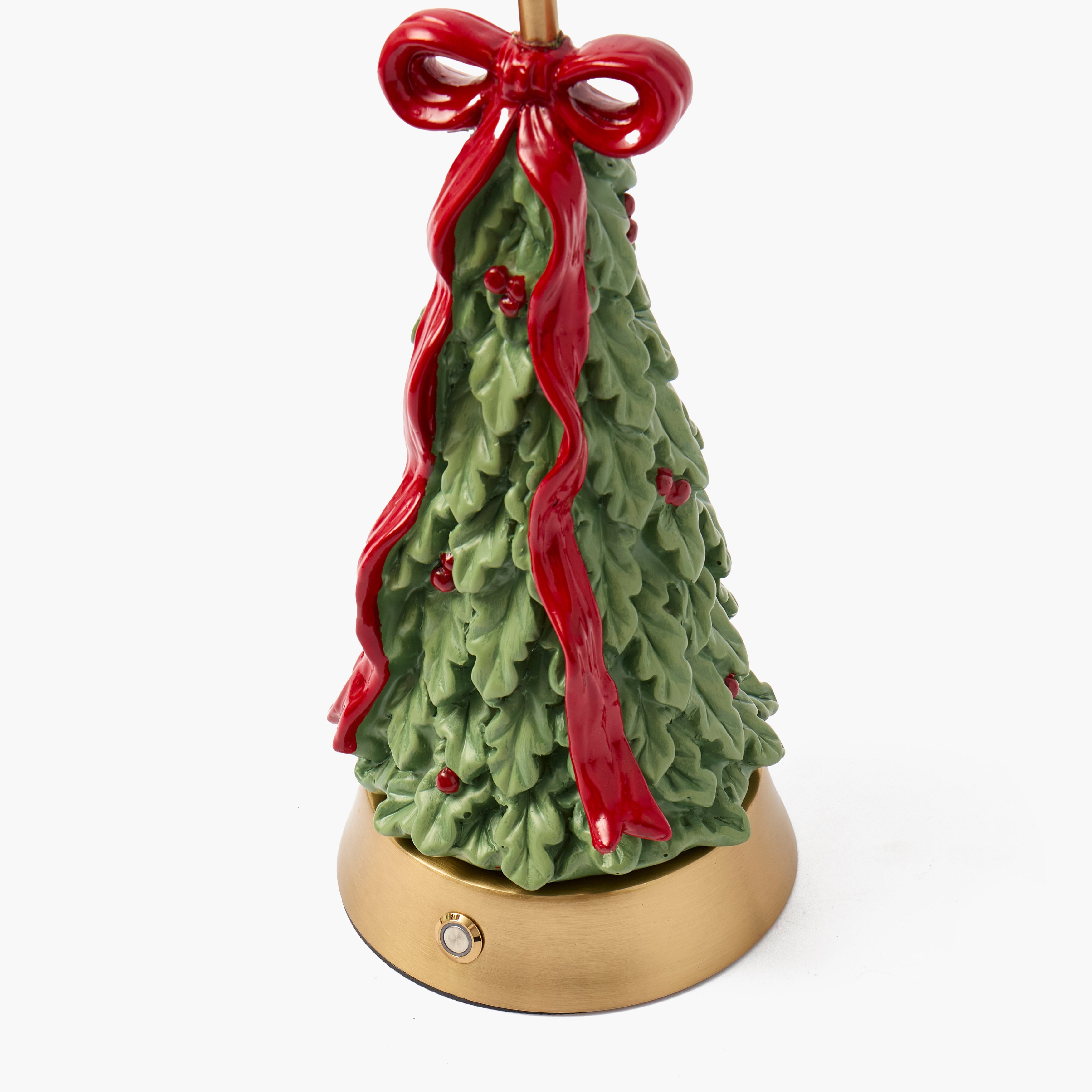 Ribboned Christmas Tree Rechargeable Lamp