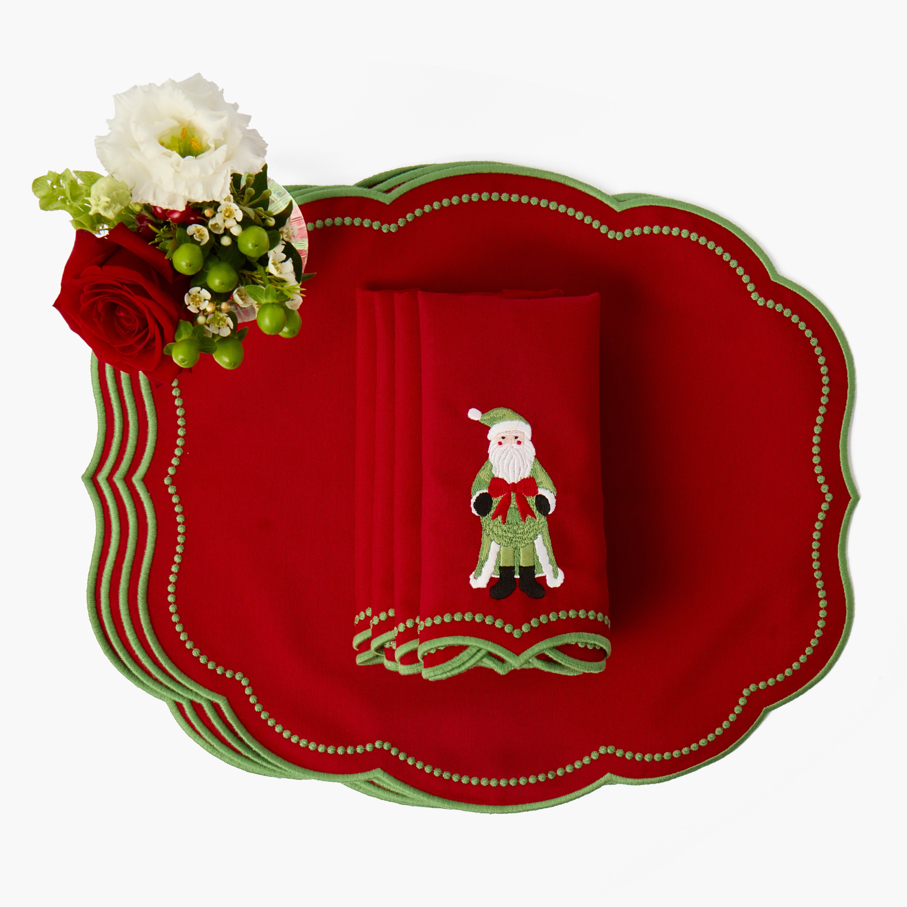 Red & Green Eloise Placemats (Set of 4)