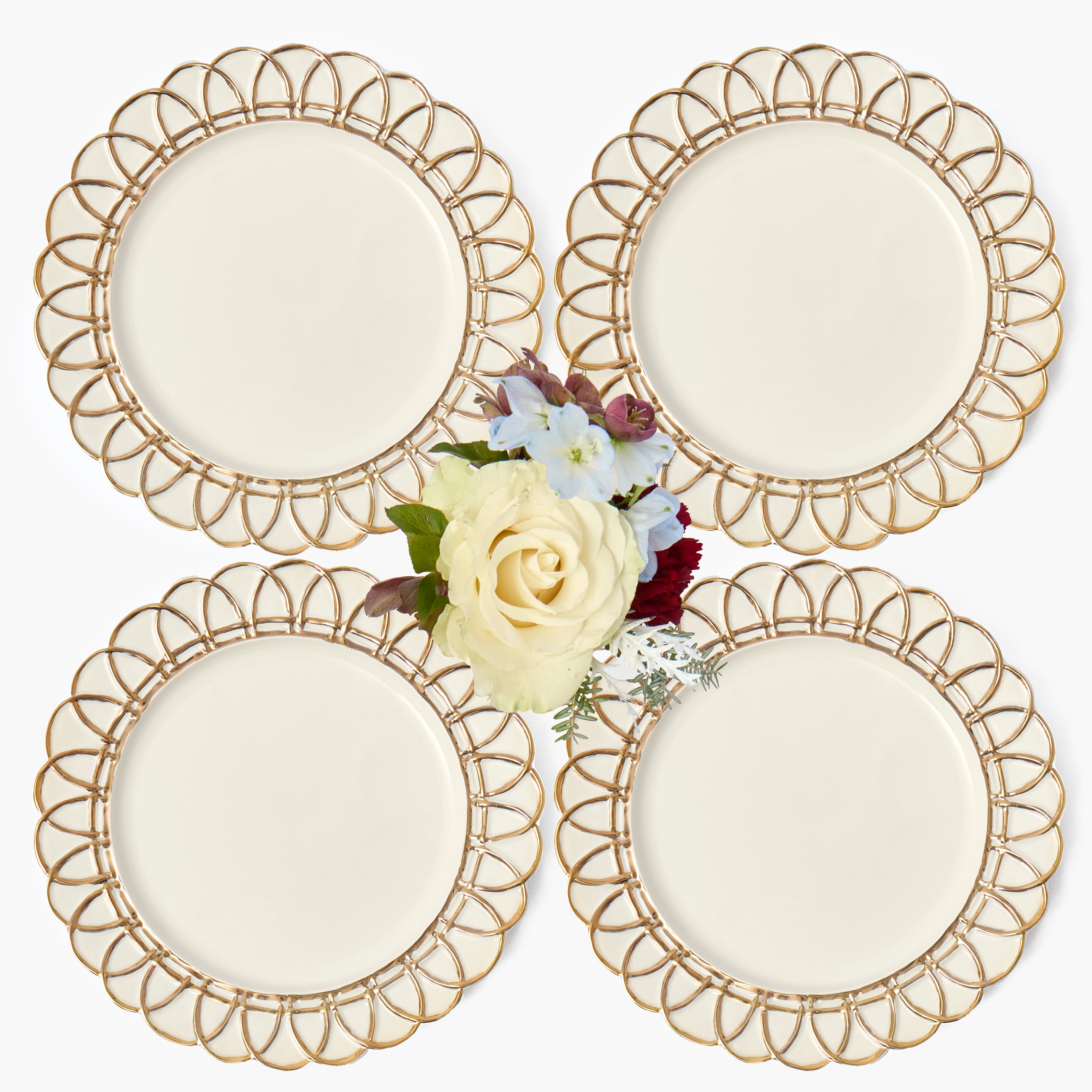 Gold Stella Dinner Plates (Set of 4)