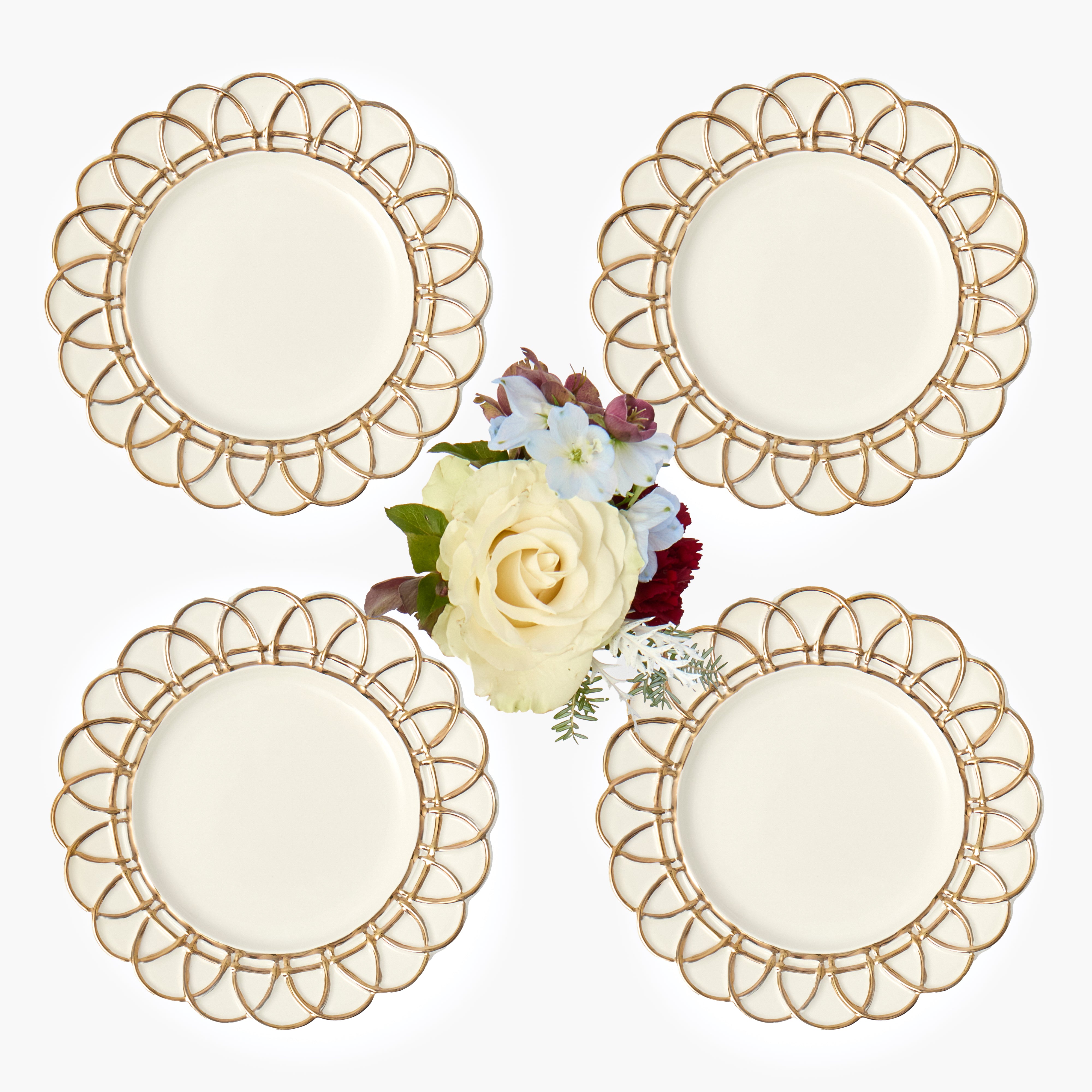 Gold Stella Starter Plates (Set of 4)