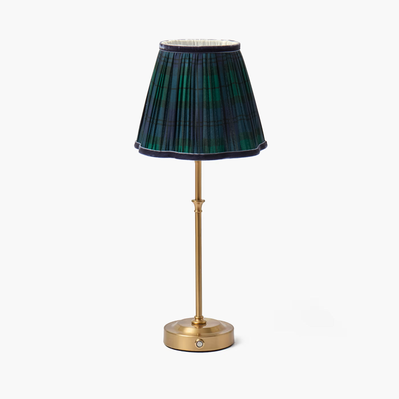 Edie Rechargeable Lamp with Blackwatch Tartan Shade (18cm)