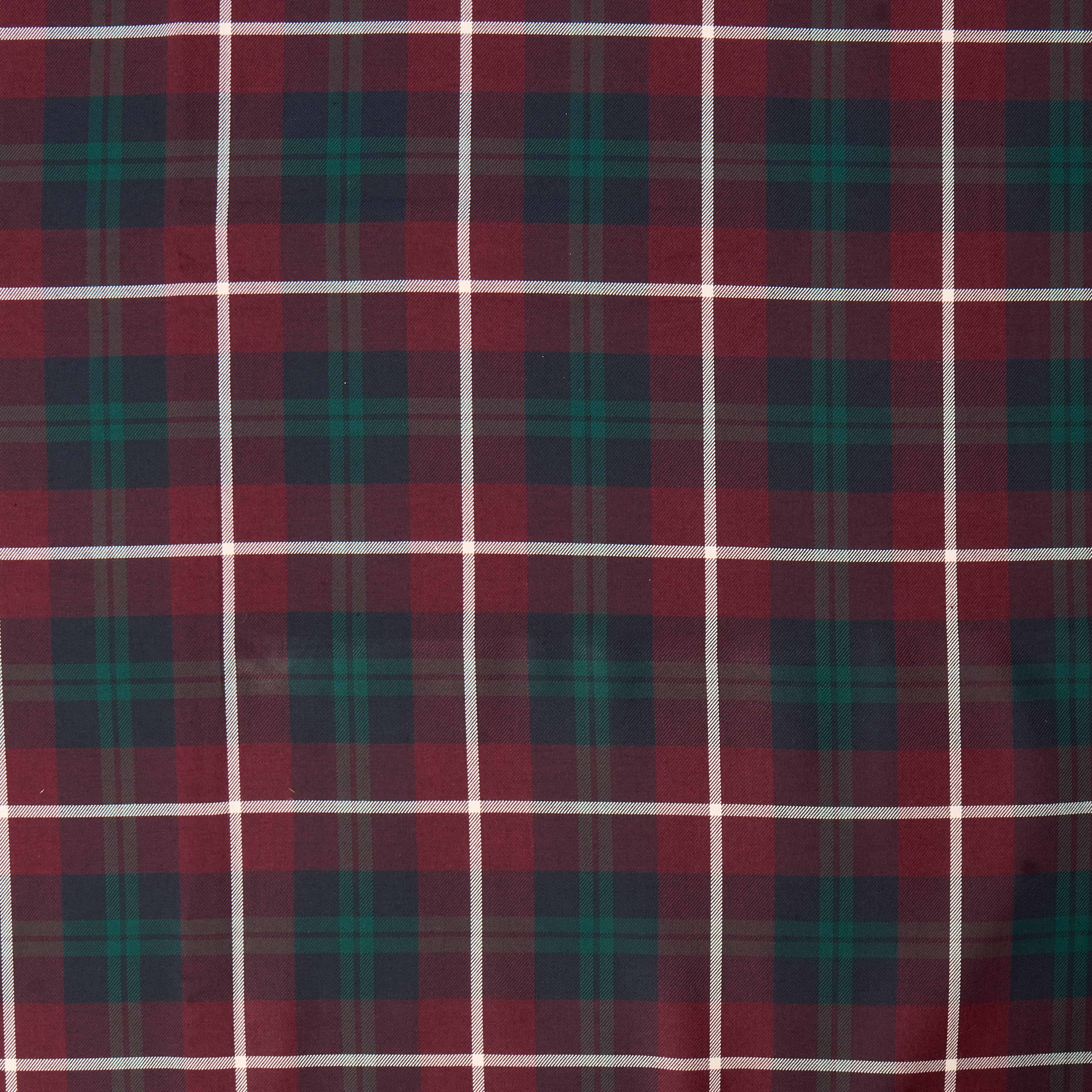 Burgundy Tartan Tablecloth