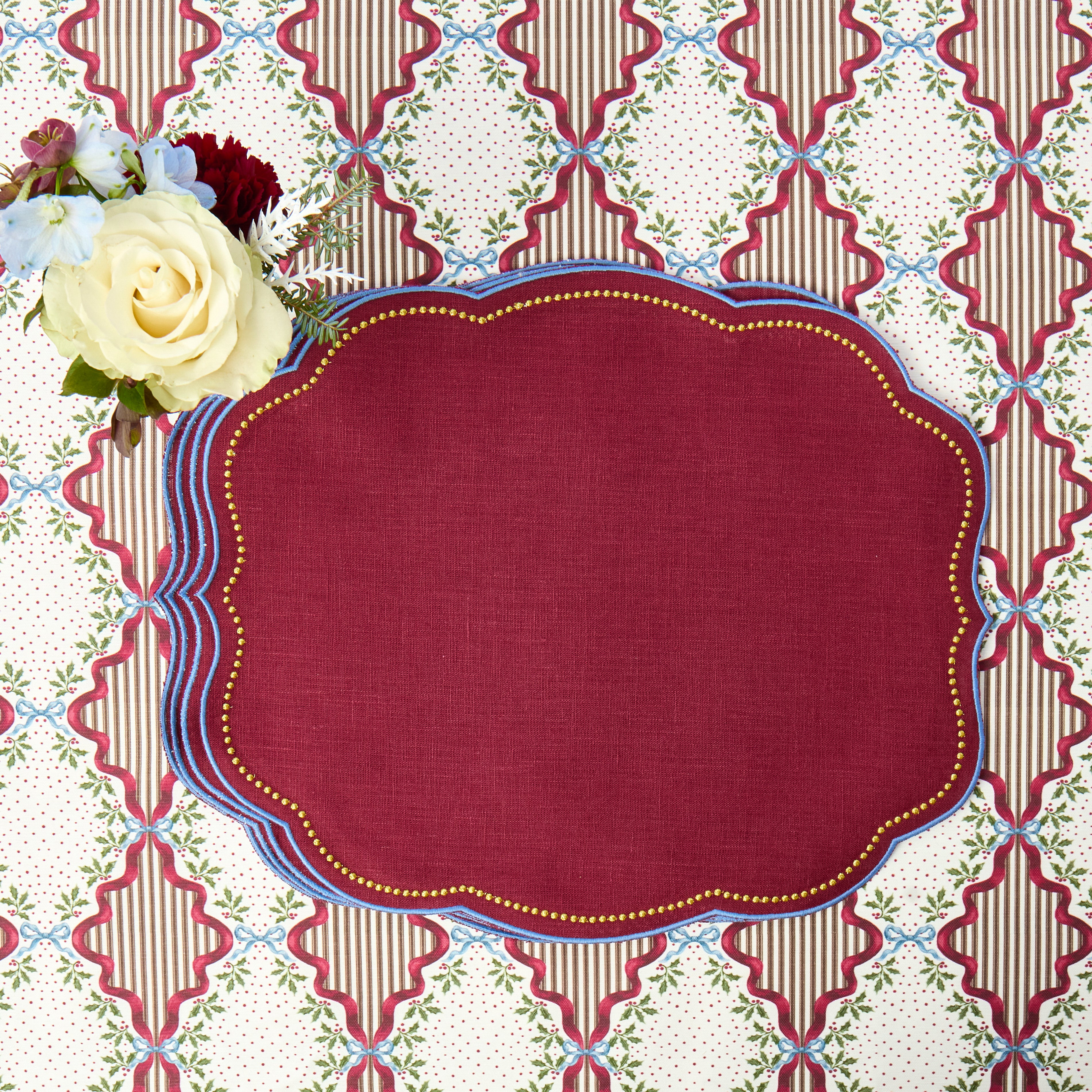 Merlot Eloise Placemats (Set of 4)
