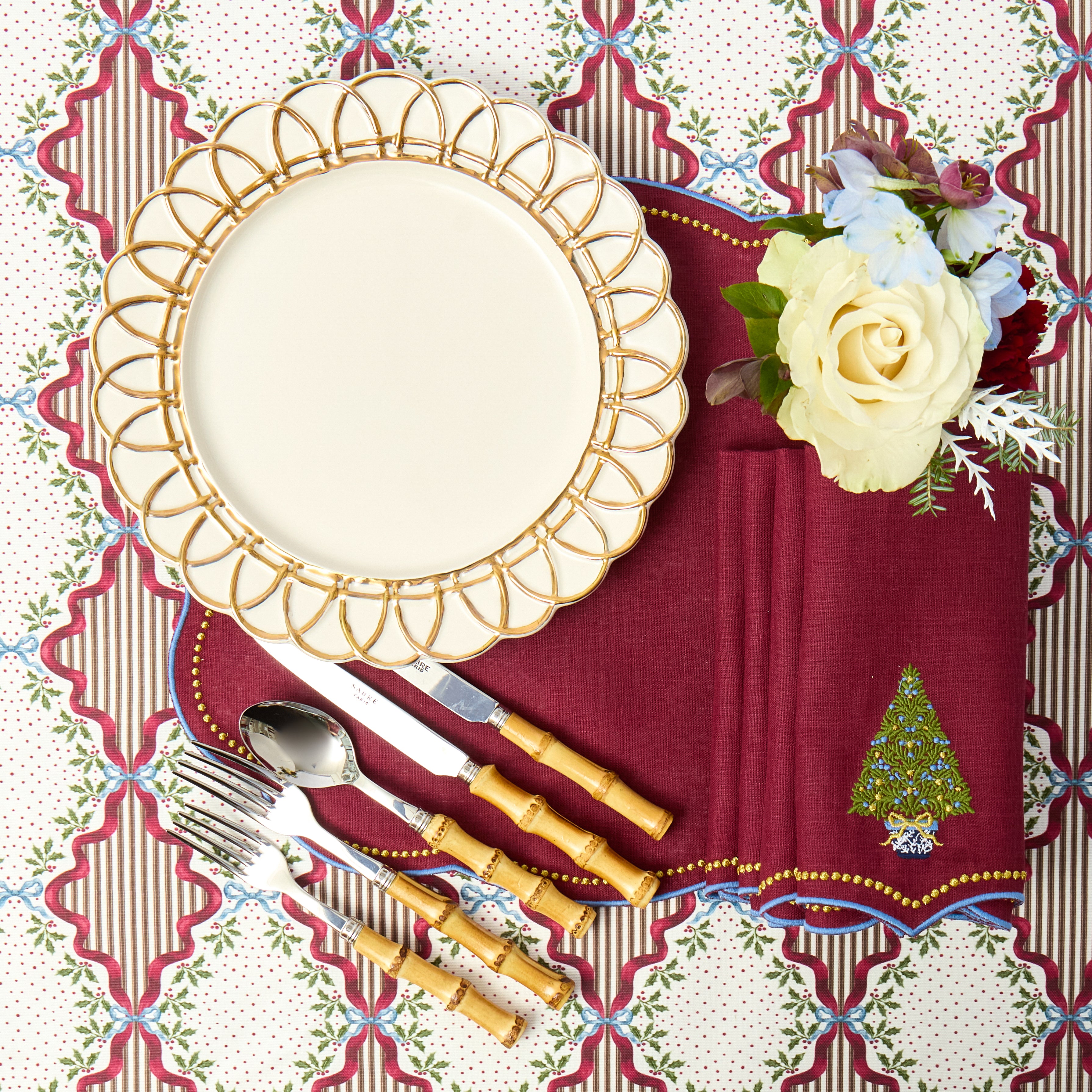Gold Stella Dinner Plates (Set of 4)