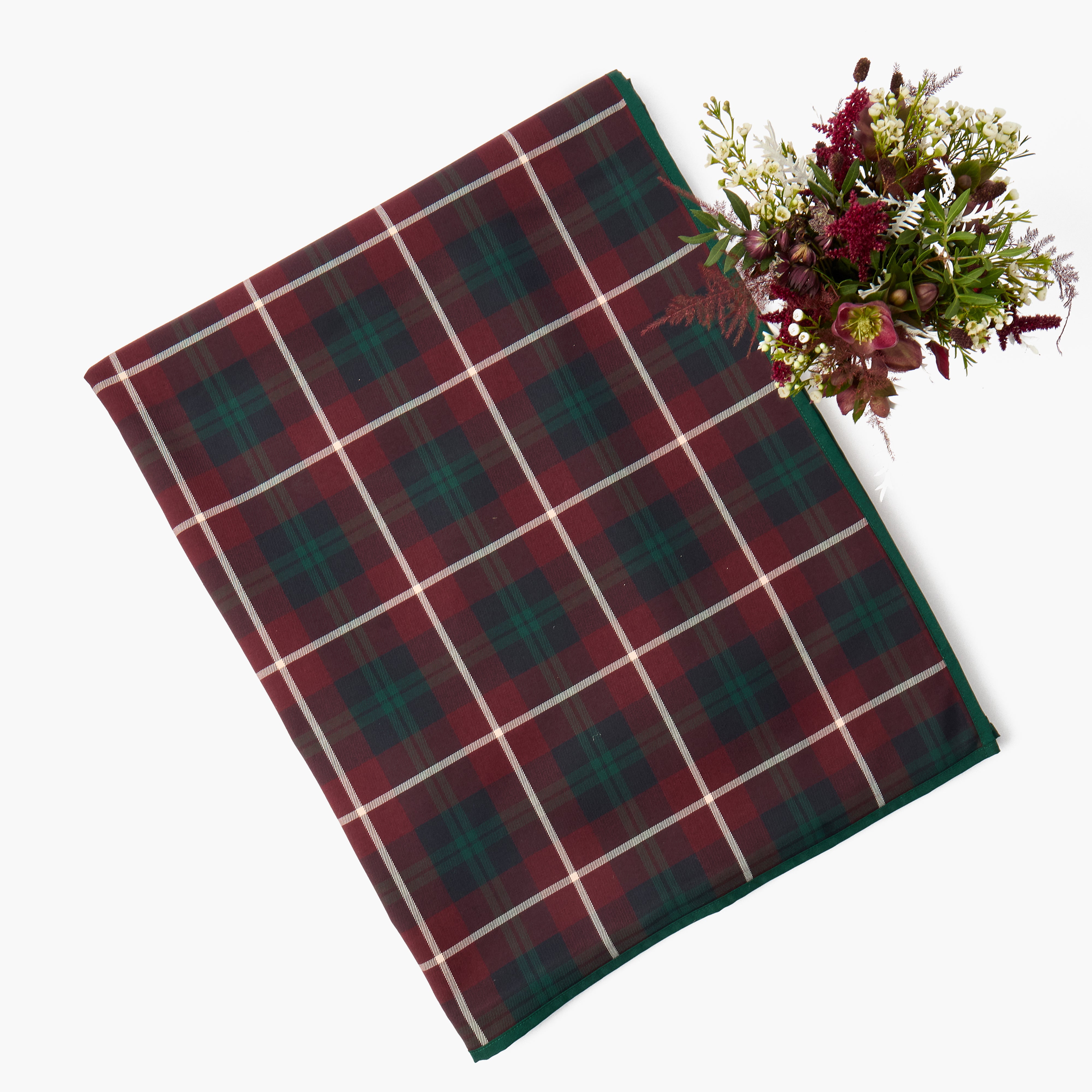 Burgundy Tartan Tablecloth