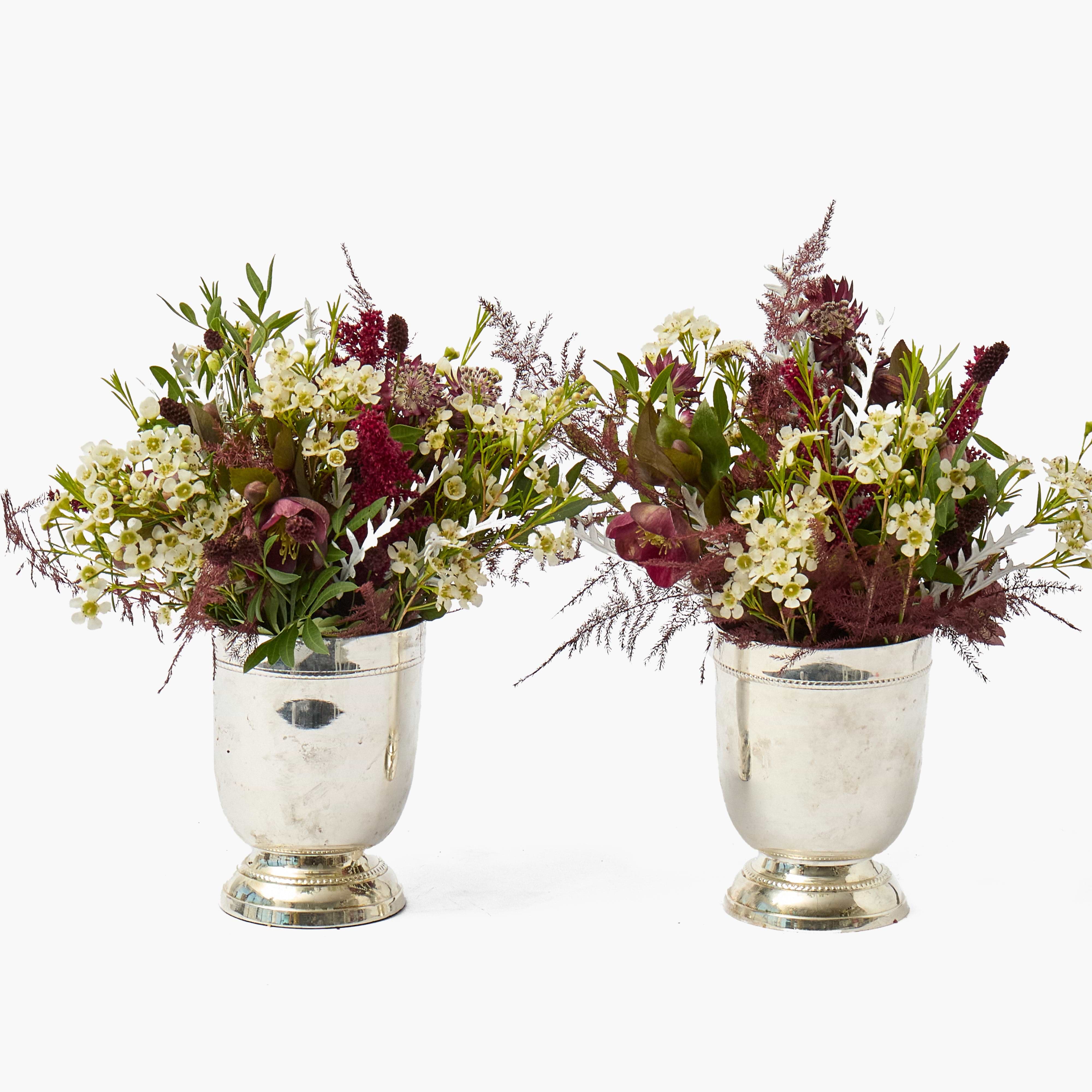 Silver Footed Vase (Pair)