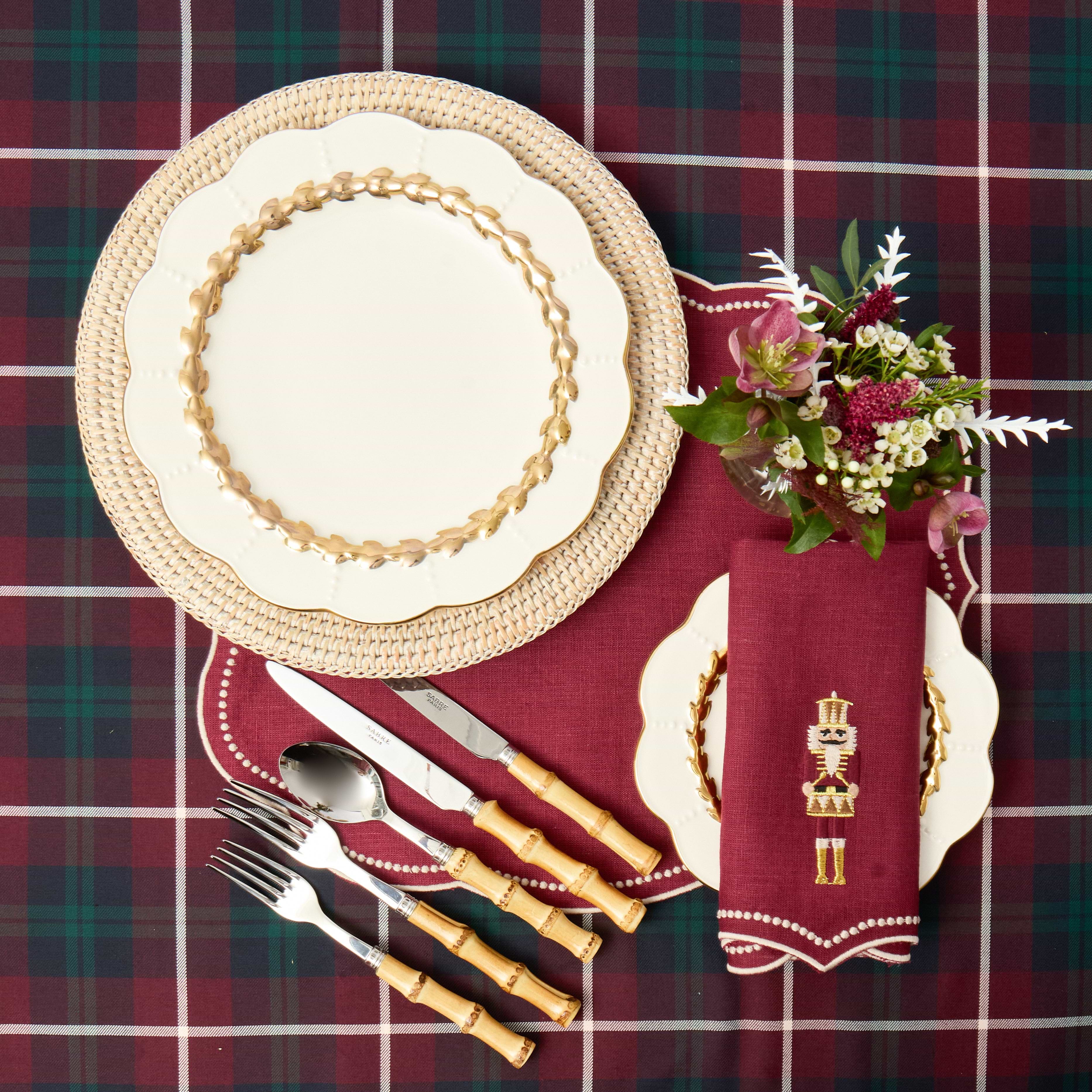 Burgundy Tartan Tablecloth