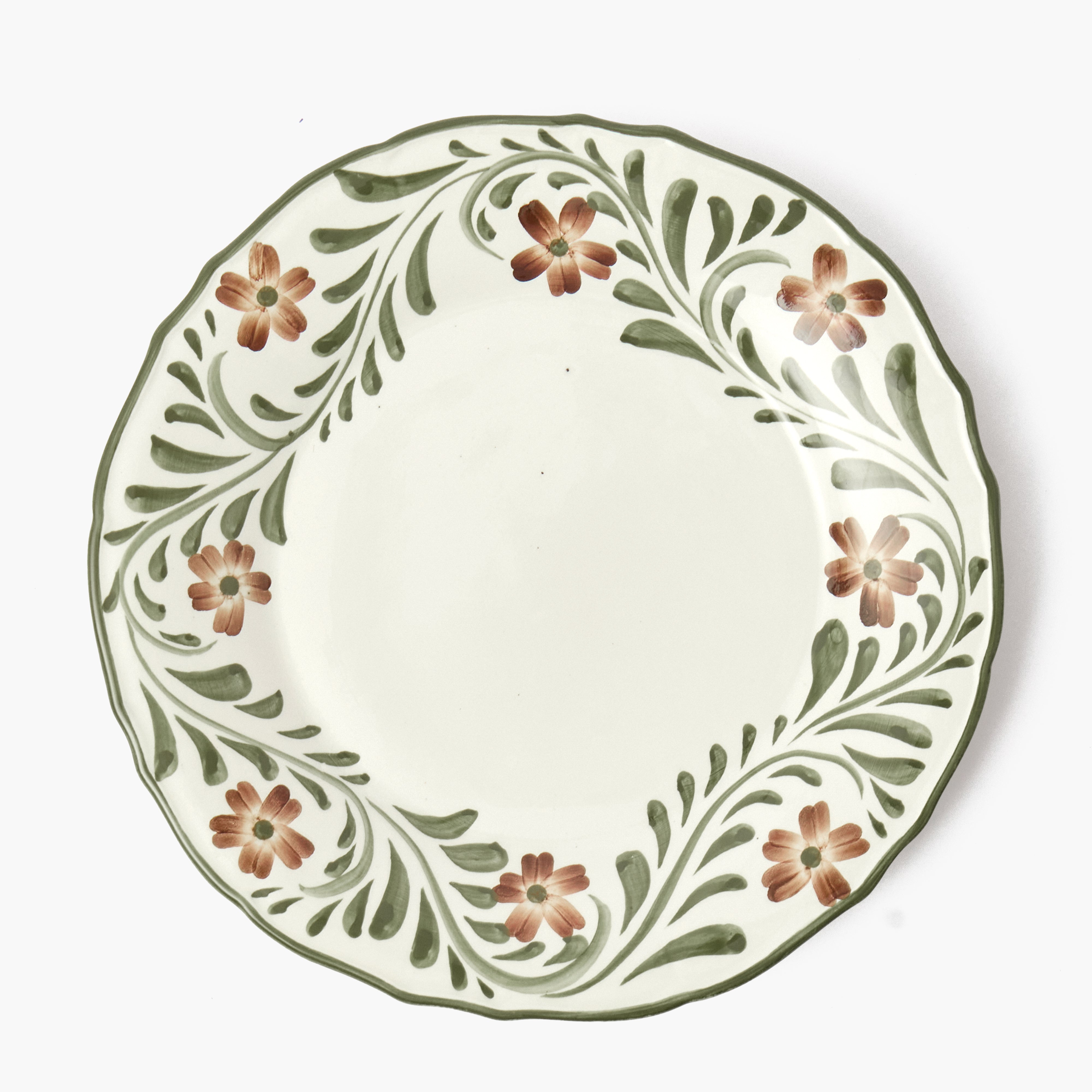 Green Alpine Floral Garland Dinner Plates (Set of 4)