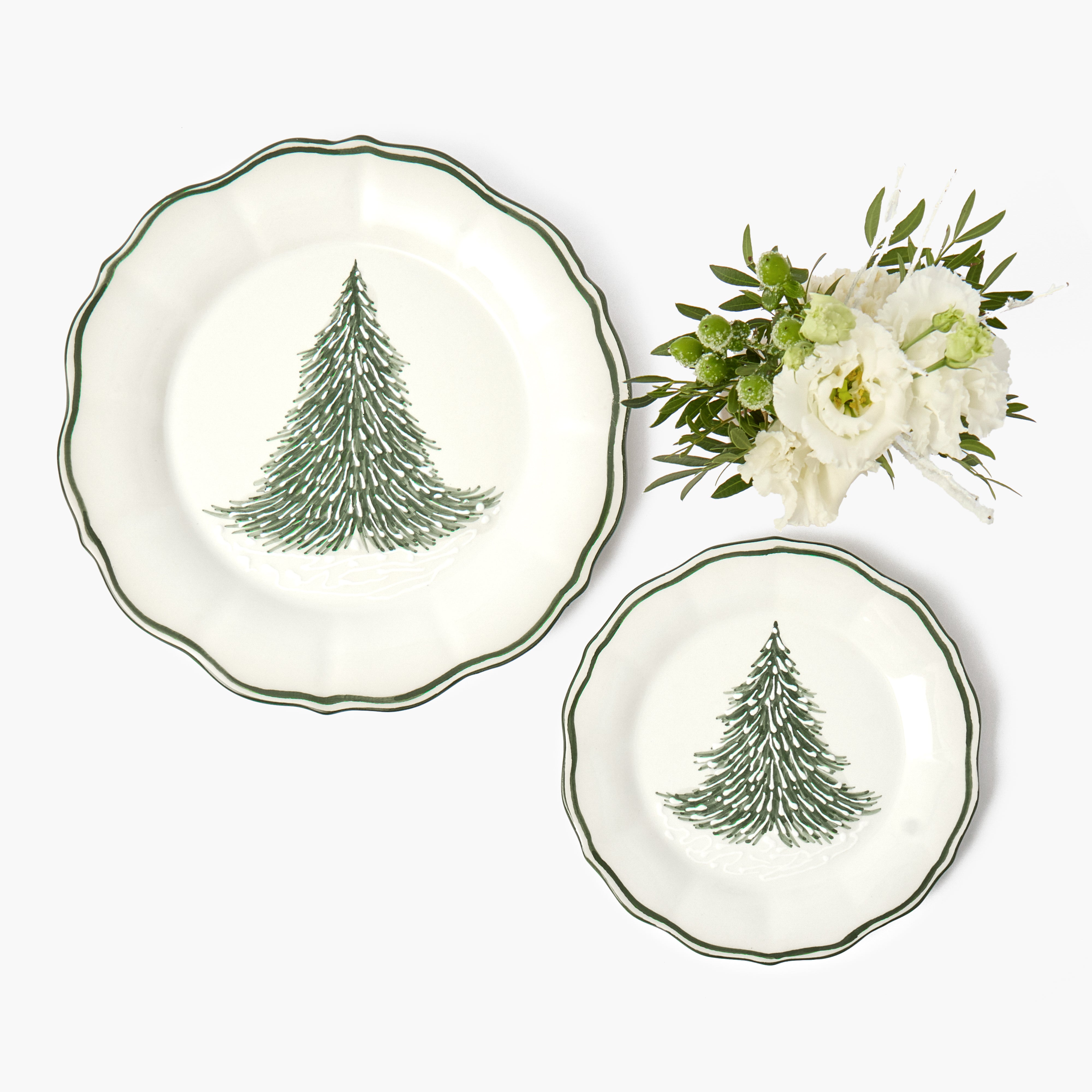Handpainted Alpine Dinner & Starter Plates (Set of 8)