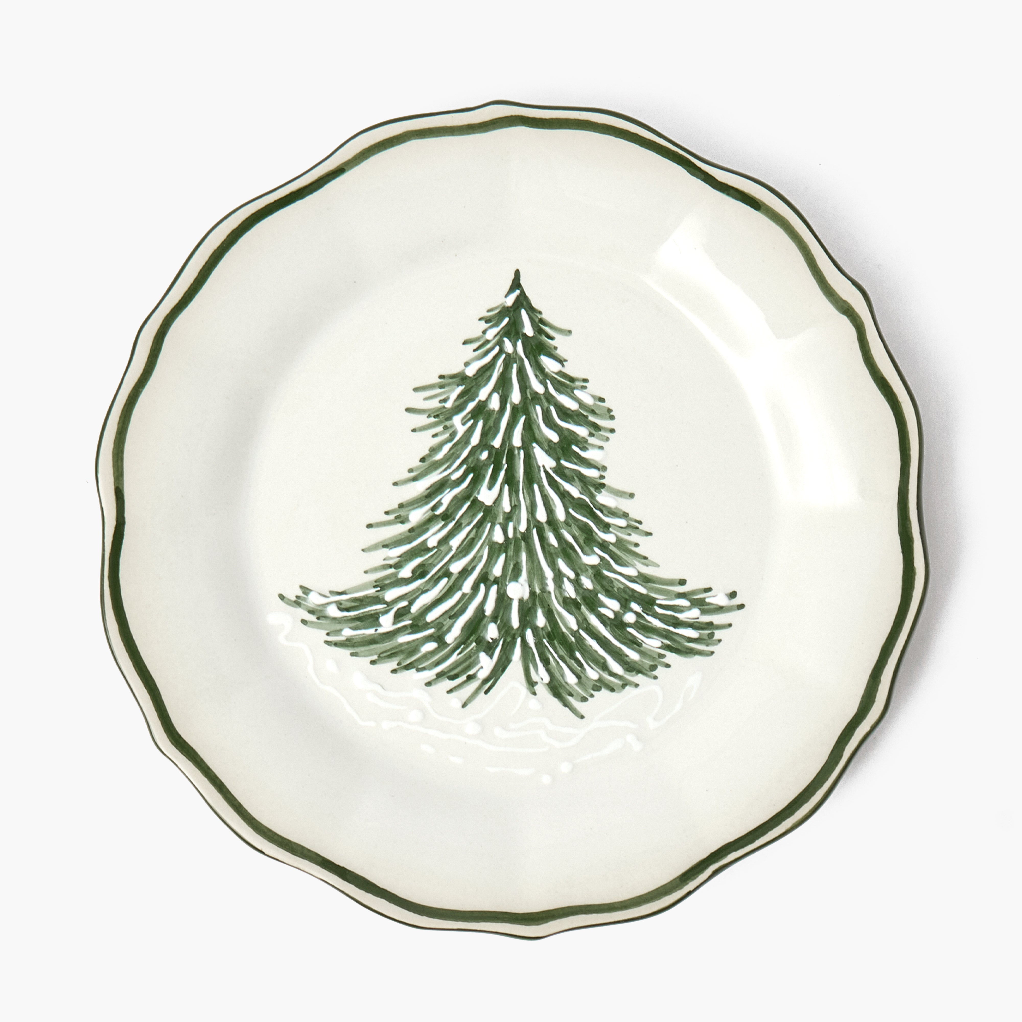 Handpainted Alpine Tree Dinner Plate
