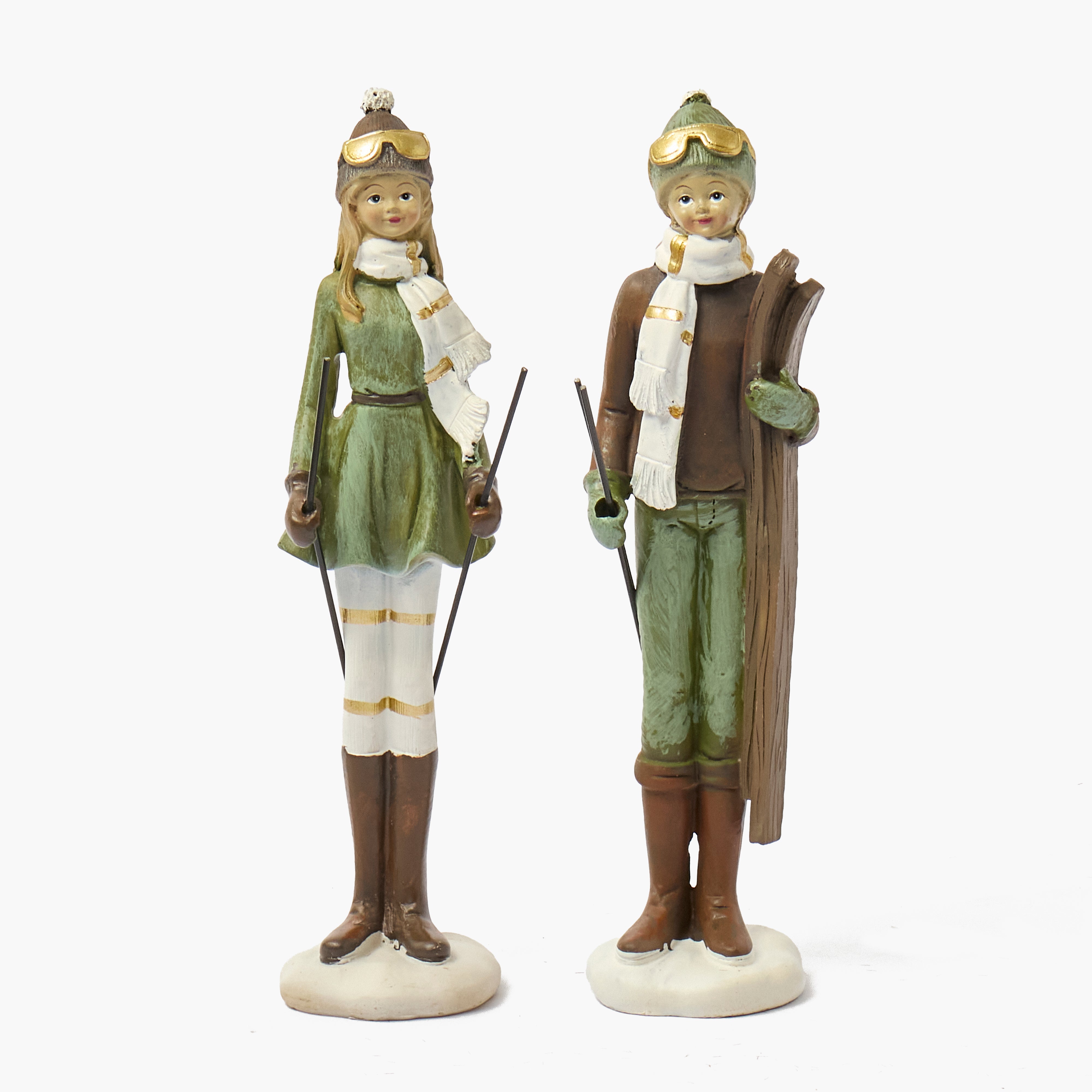 Heidi & Hans Skier Figurine (Pair)